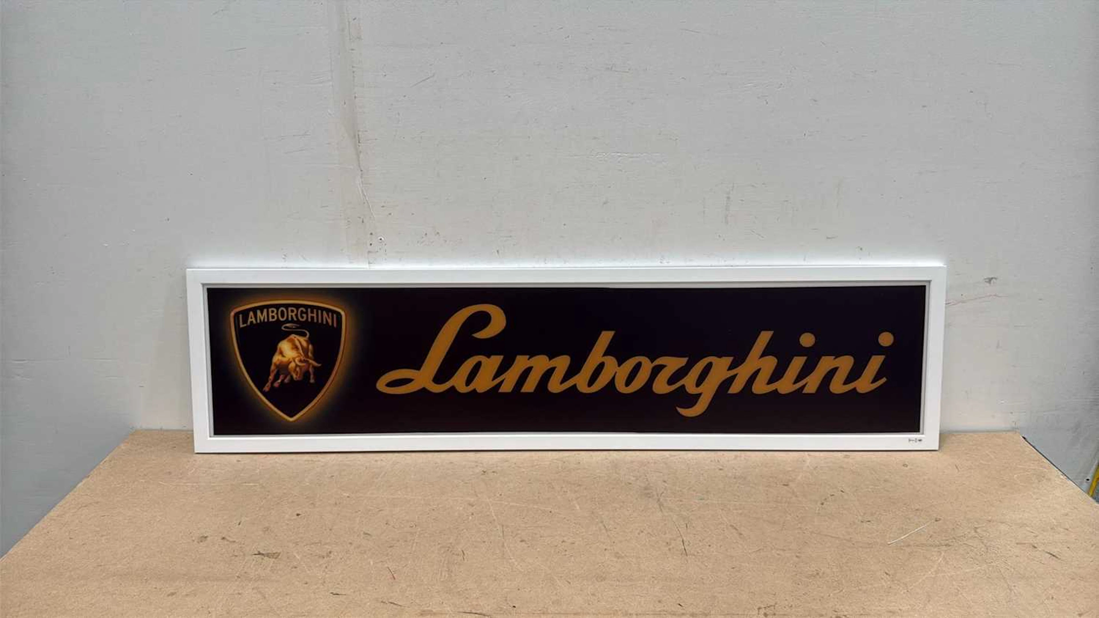 LAMBORGHINI LIGHT UP SIGN 47" X 12"