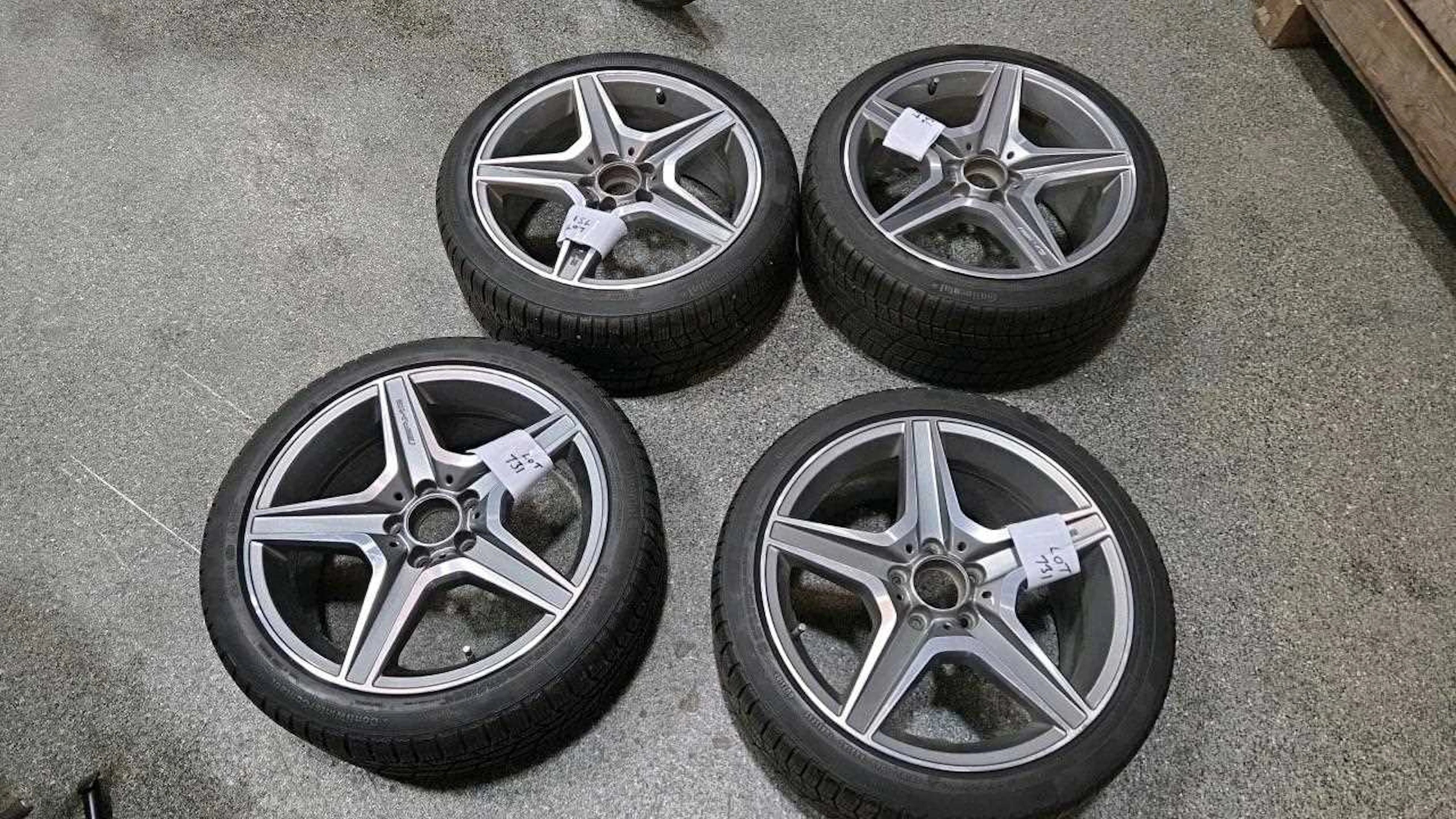 MERCEDES AMG C63 ALLOY WHEELS AND CONTINENTAL WINTER TYRES