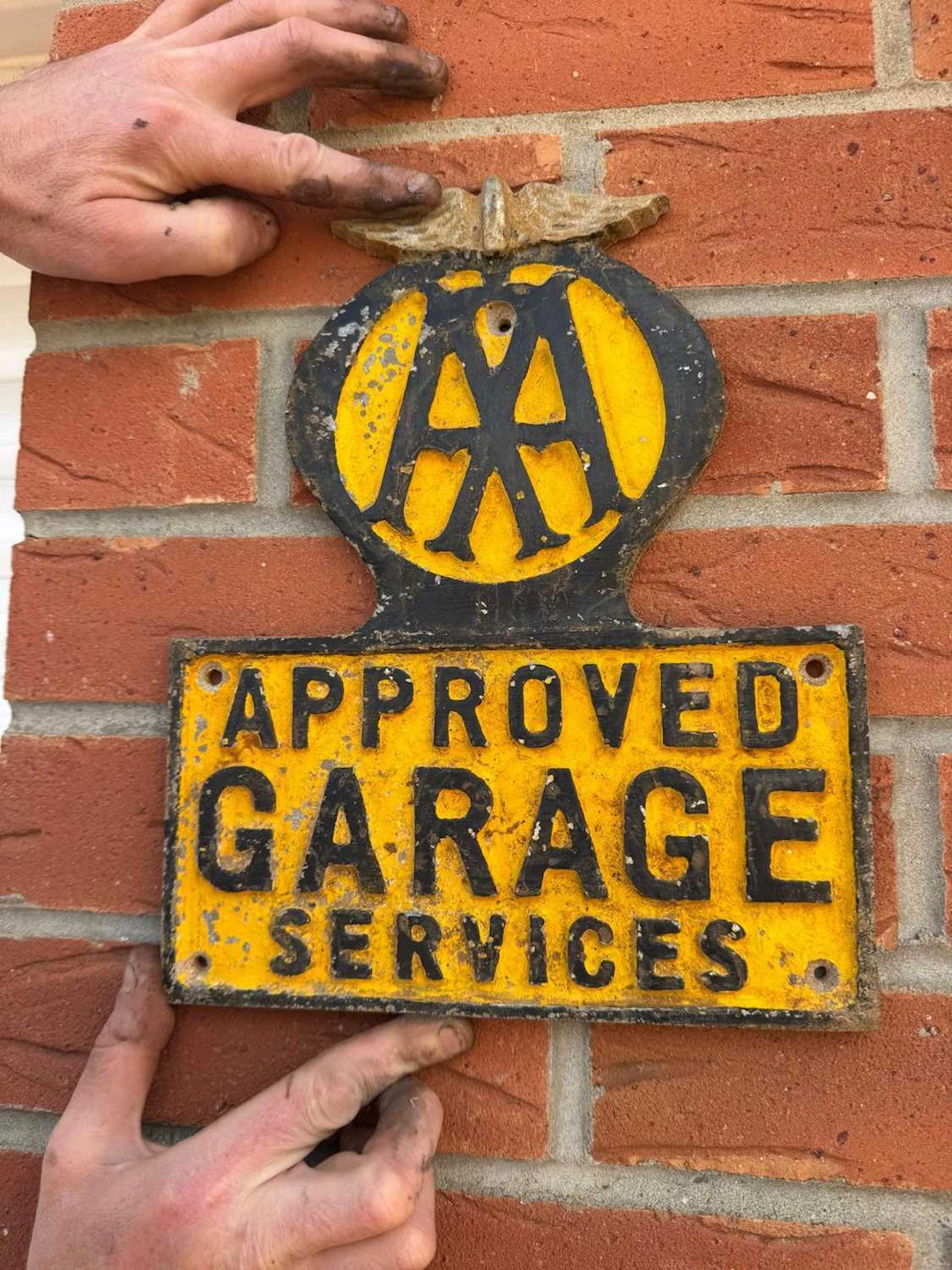 AA GARAGE CAST ALLY SIGN 11.5" X 9.5"