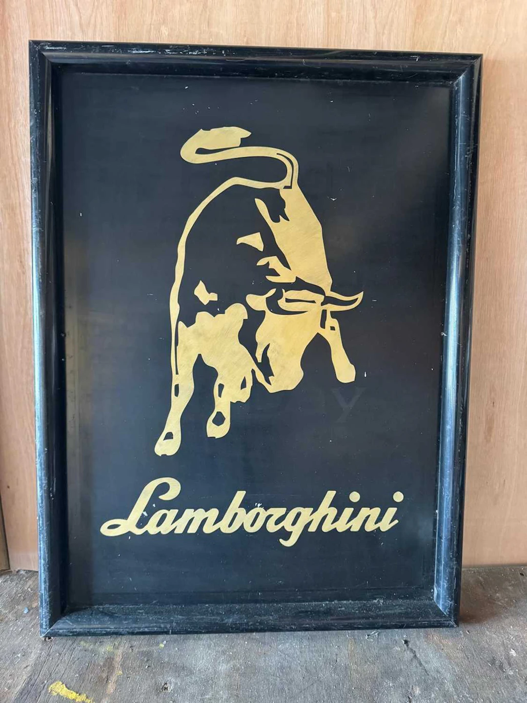 LAMBORGHINI PLASTIC REPRO SIGN 39" X 30"