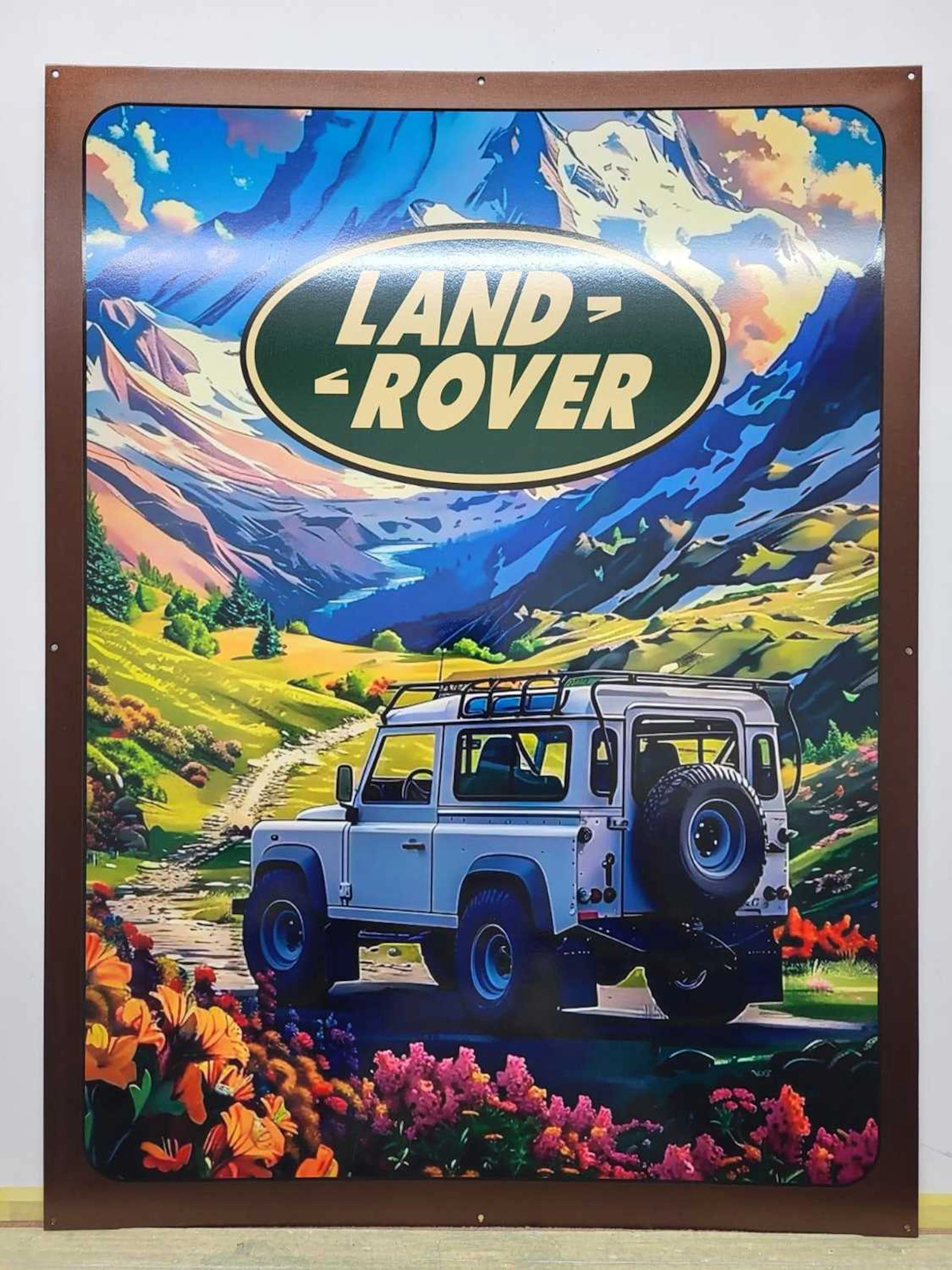 METAL LAND ROVER SIGN 24" X 32"