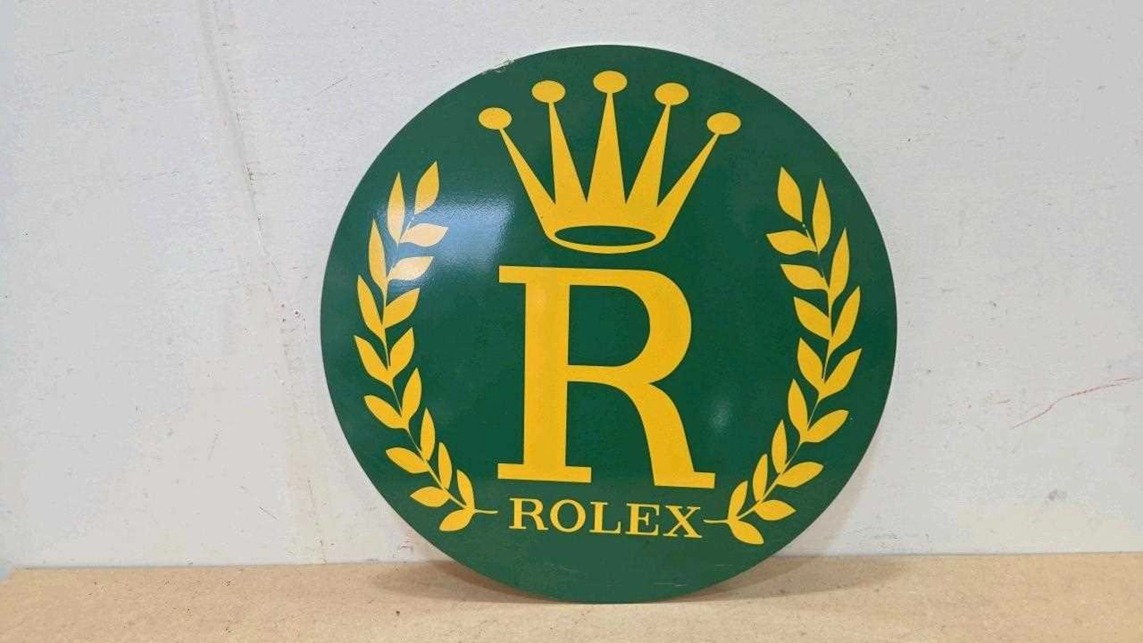 STEEL ROLEX STYLE REPRO SIGN 24" DIA