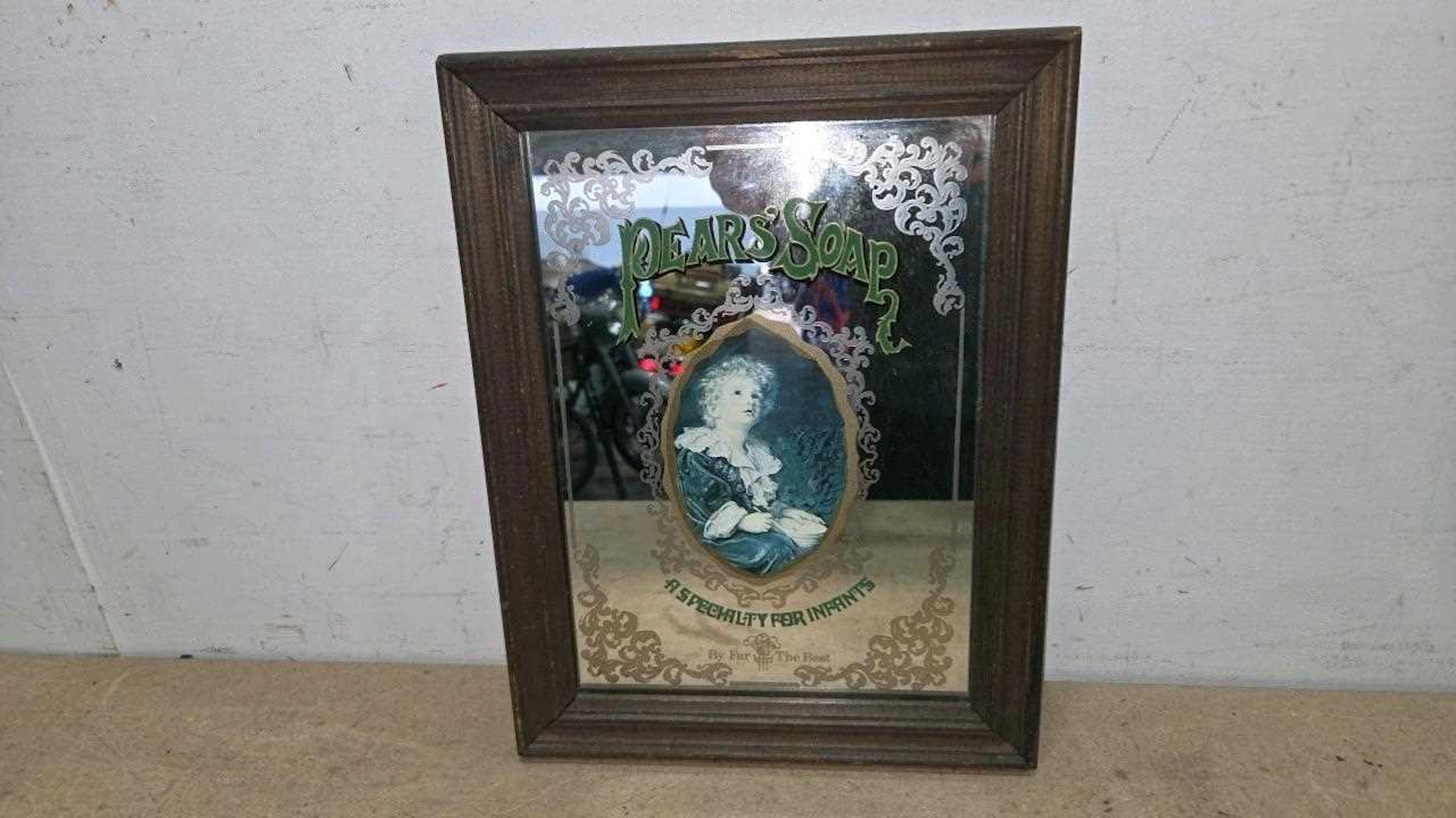 PEARS SOAP ADVERTISING MIRROR 13" X 10"