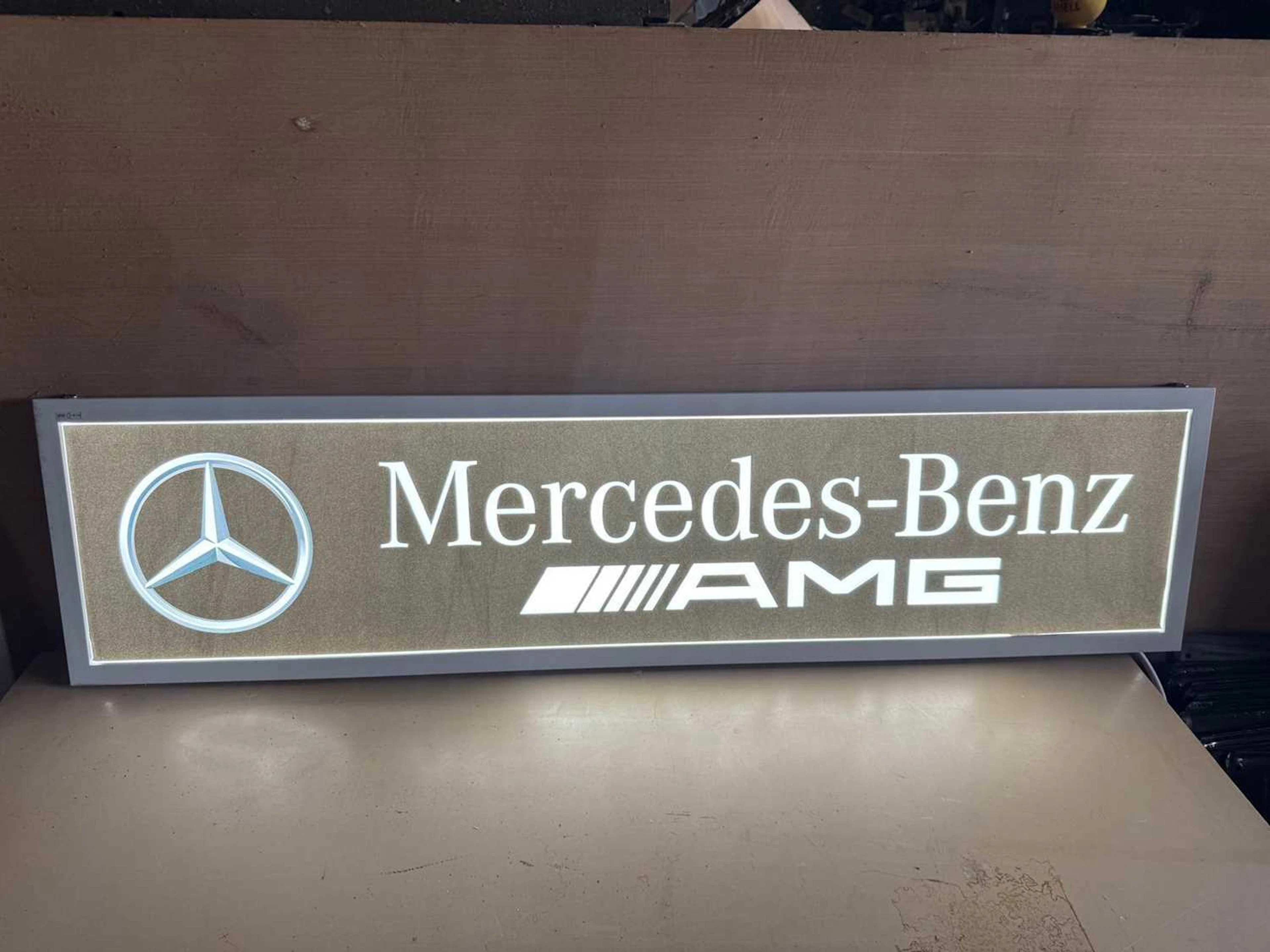 MERCEDES BENZ AMG LIGHT UP SIGN 47" X 12"