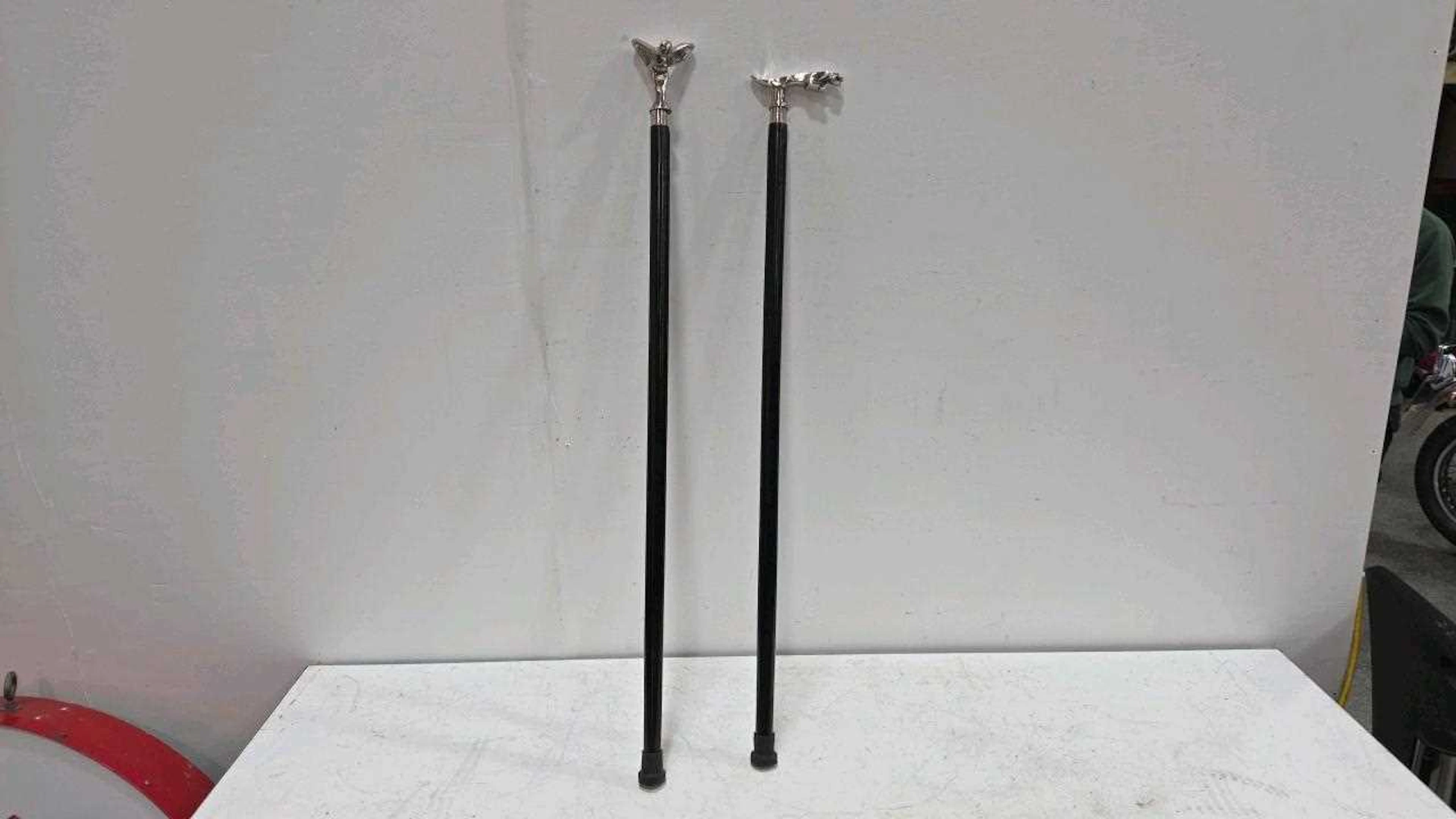 JAGUAR + ROLLS ROYCE MASCOT WALKING STICKS