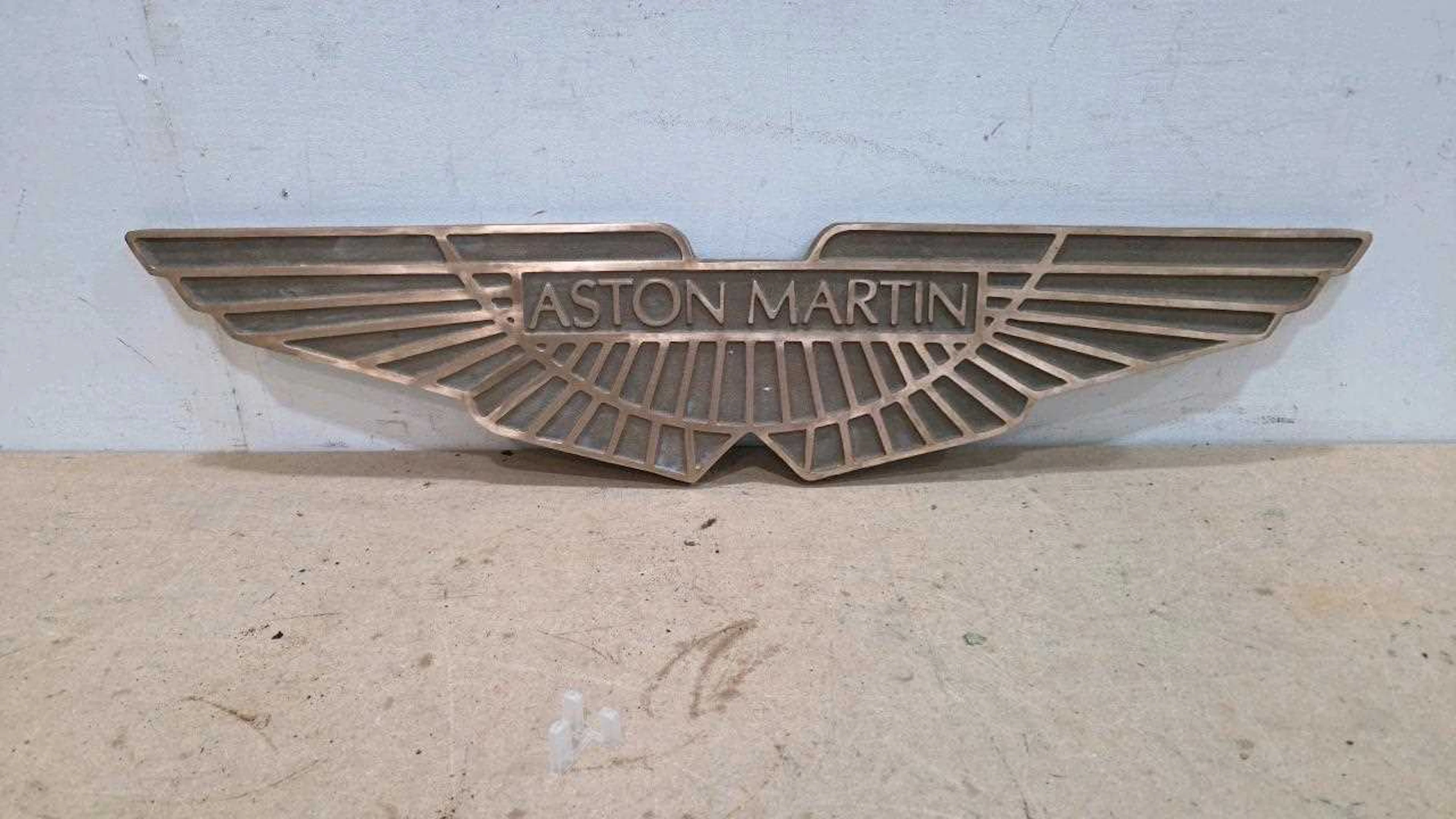 ASTON MARTIN CAST SIGN 31" X 7"