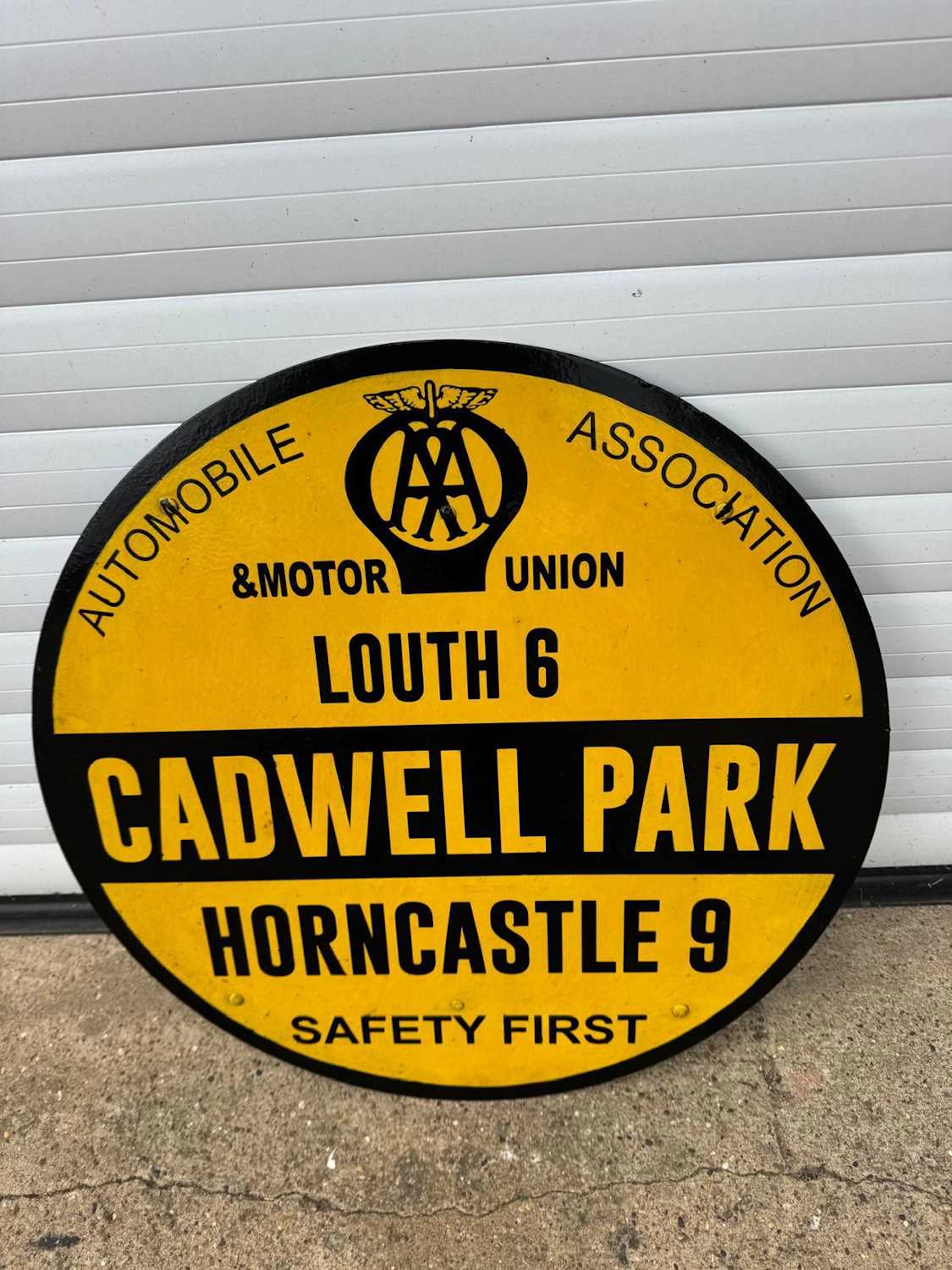 CADWELL PARK AA PAINTED REPRO SIGN 24" DIA