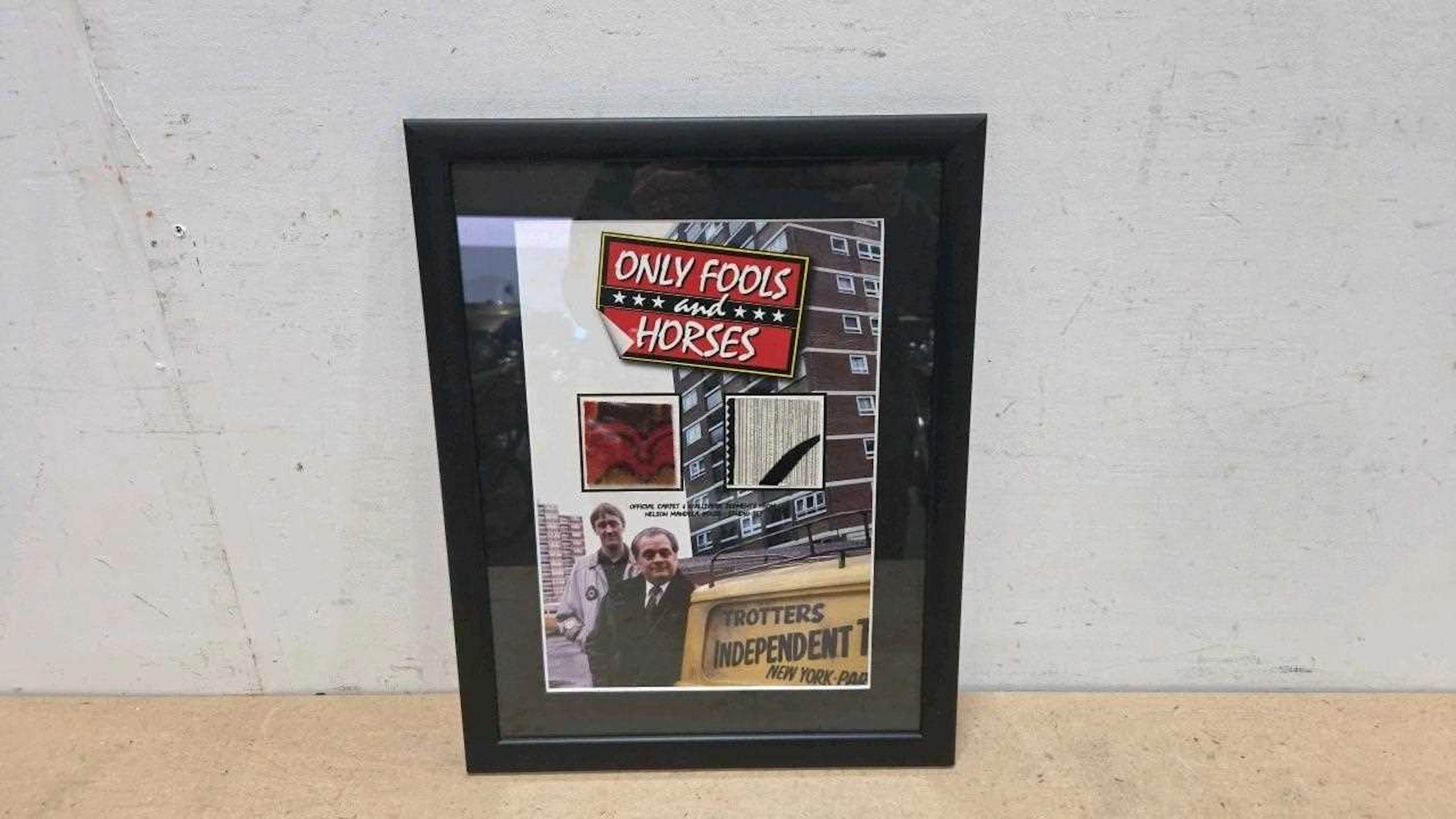 ONLY FOOLS AND HORSES FRAMED CARPET AND WALLPAPER