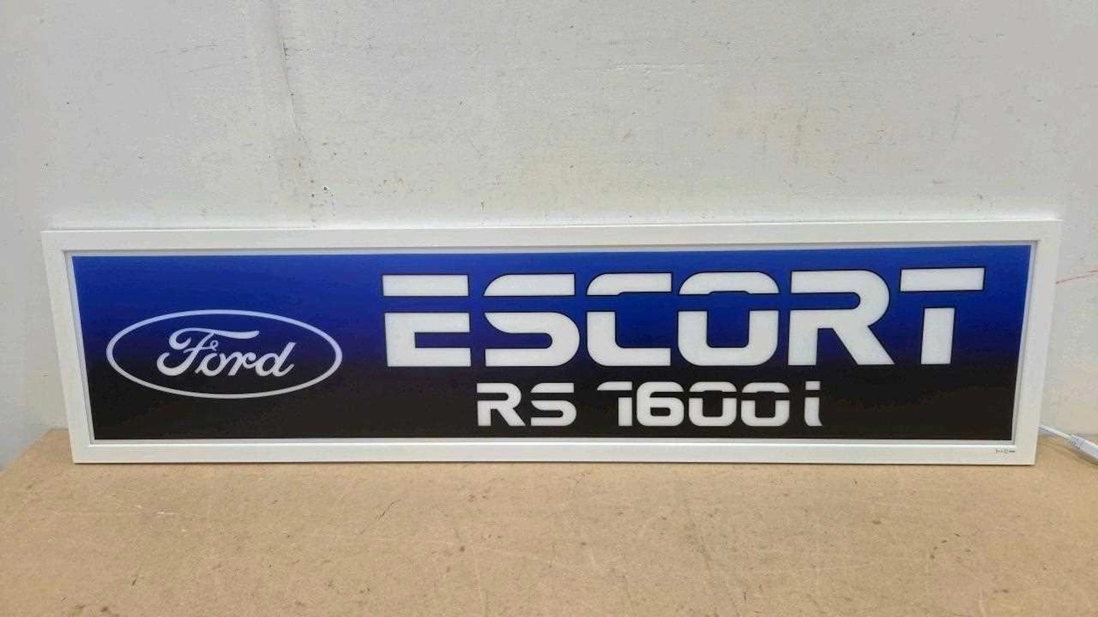 FORD ESCORT RS 1600 , ILLUMINATED SIGN 47" X 12"