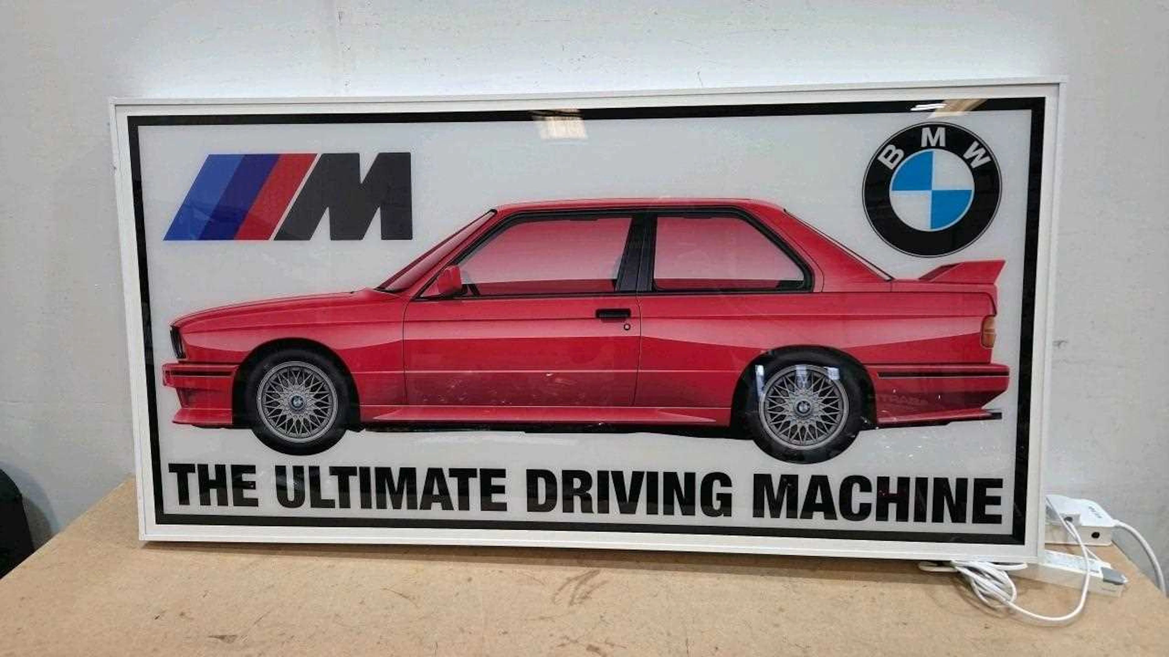 BMW E30 M3 ILLUMINATED SIGN 47" X 24"