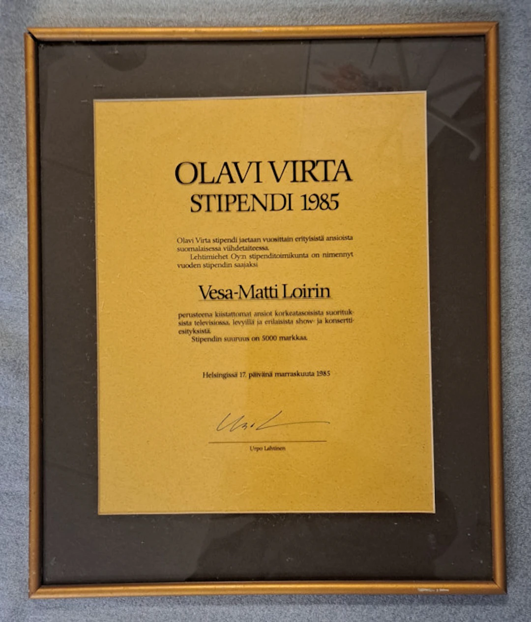173 - Olavi Virta Stipendi Vesa-Matti Loiri