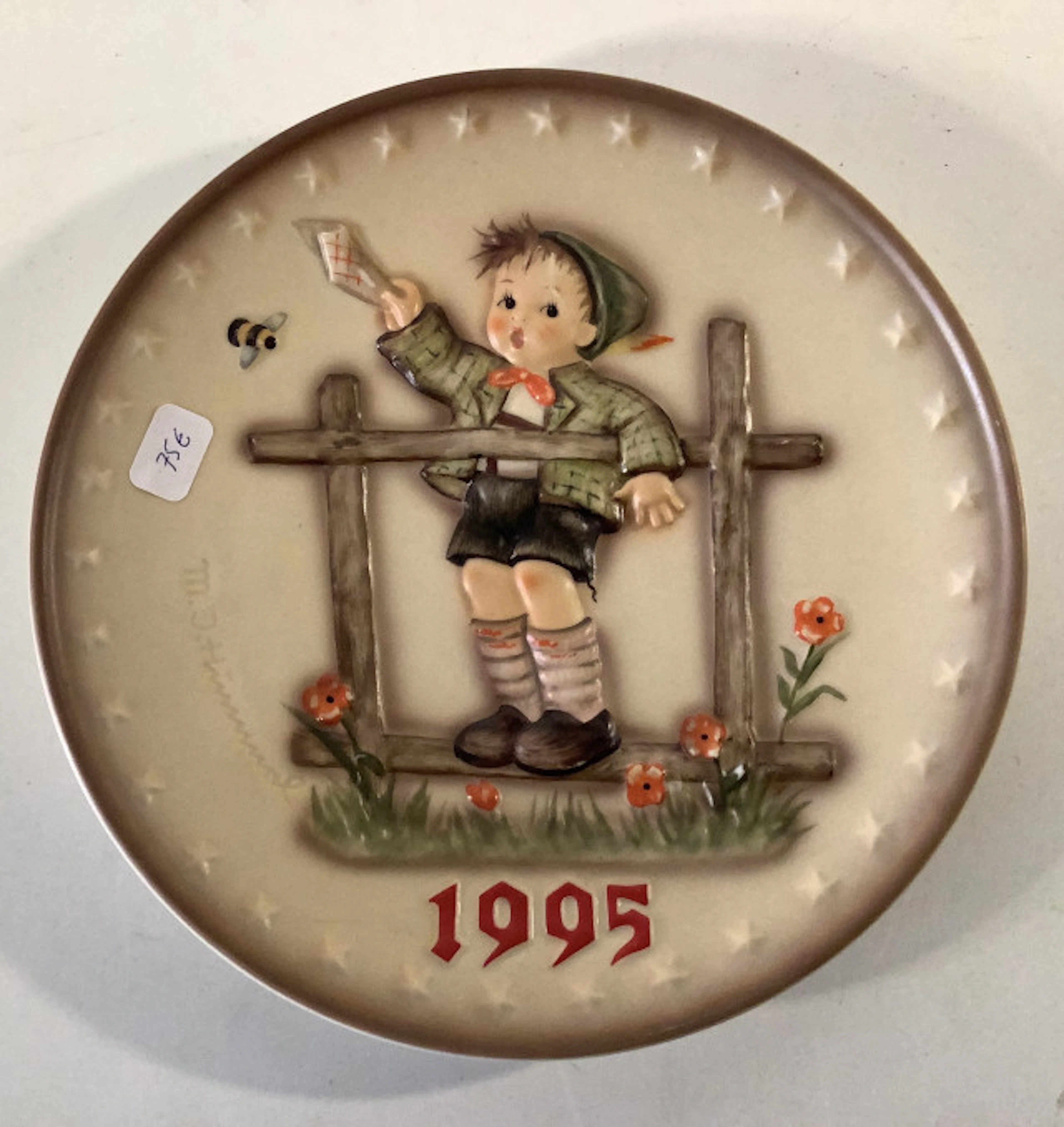 14 - Käsinmaalattu vuosilautanen 1995