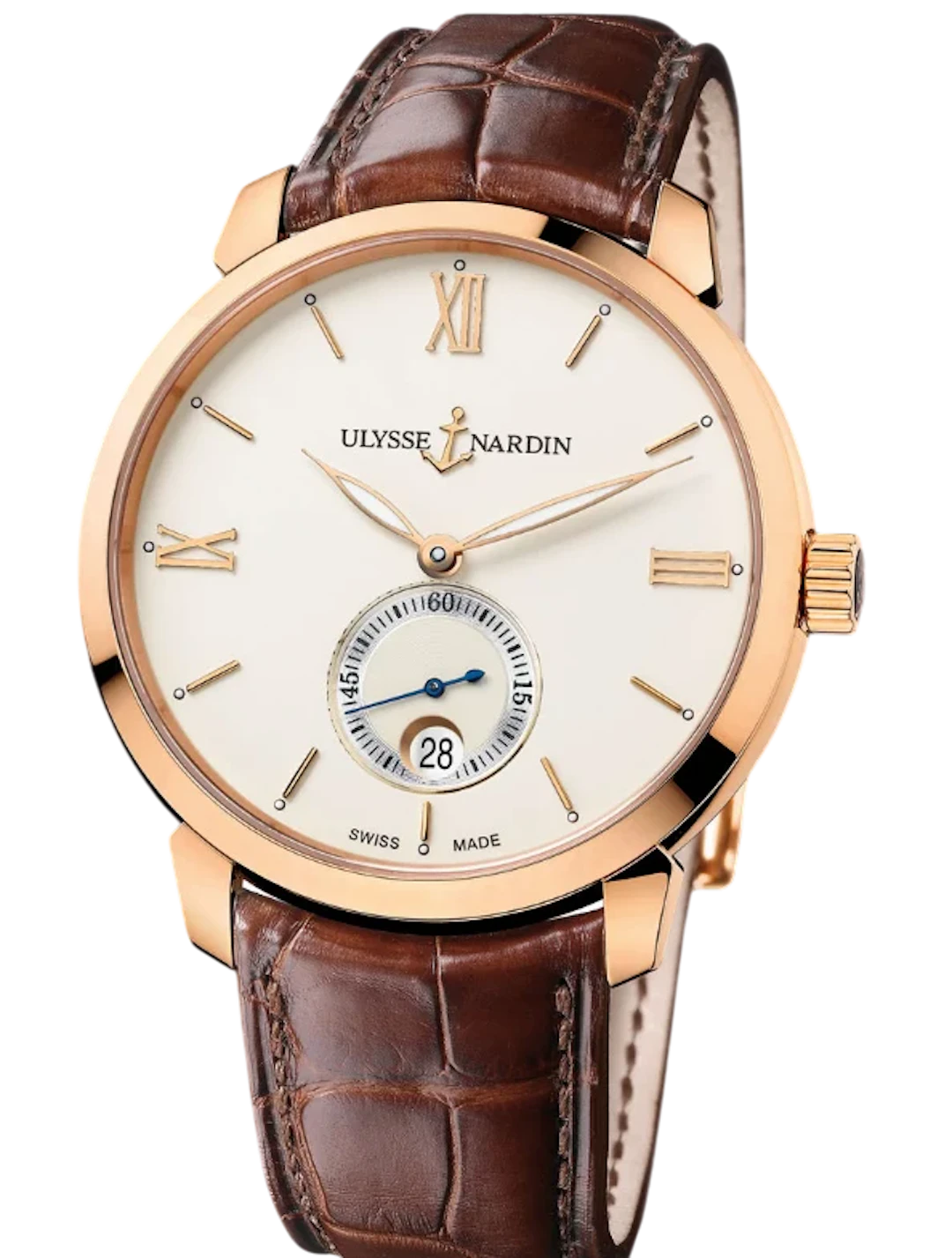 Ulysse Nardin Classic Classico Small Second 18k Rose Gold Men's Watch