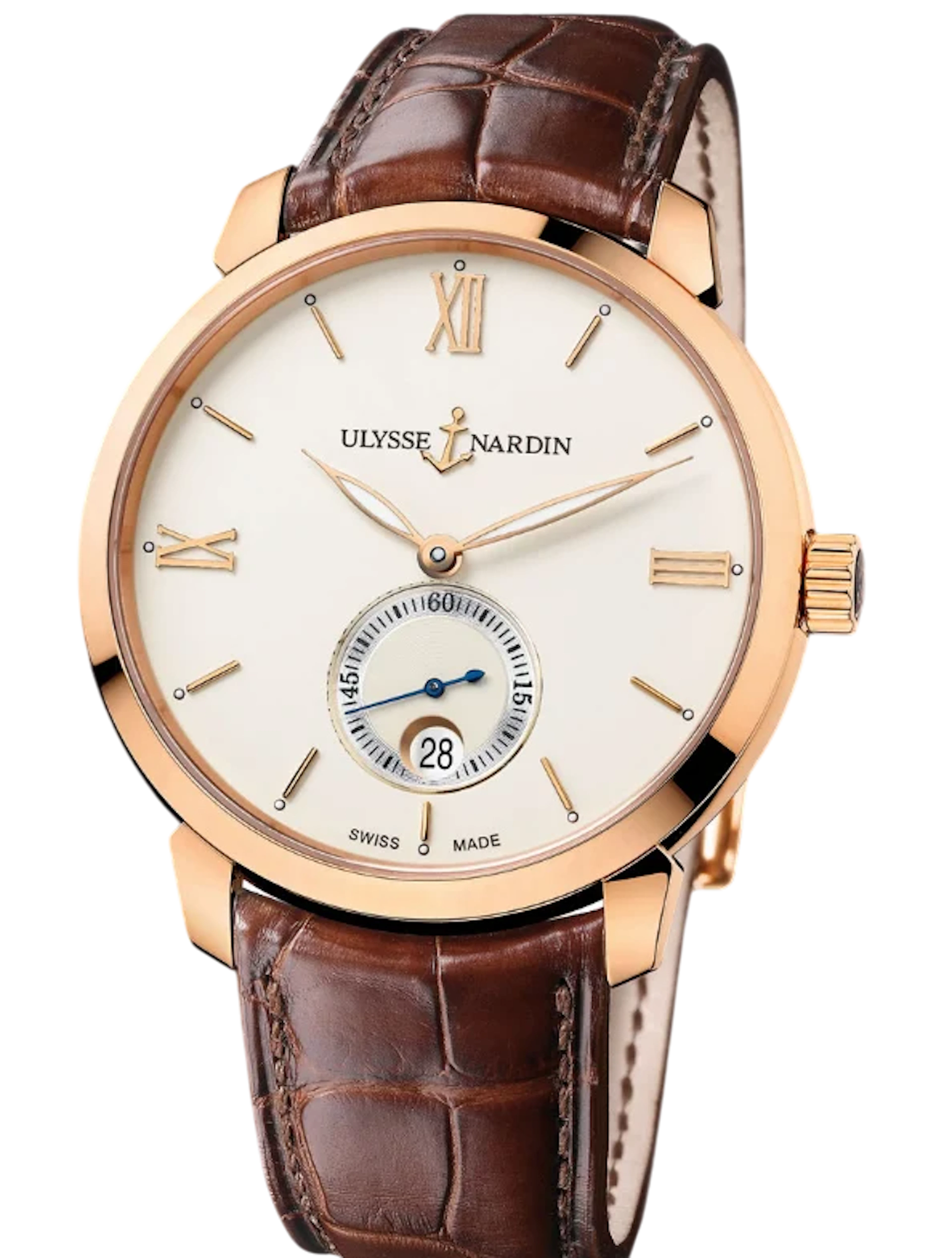 Ulysse Nardin Classic Classico Small Second 18k Rose Gold Men's Watch