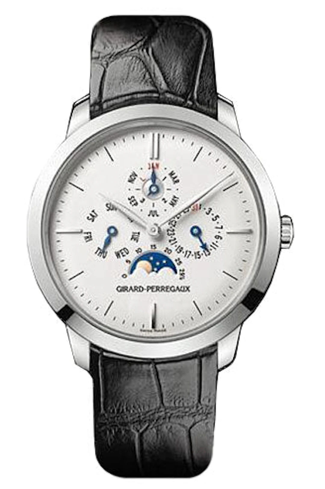 Girard Perregaux 1966 Perpetual Calendar Moonphase 18K White Gold Men's Watch