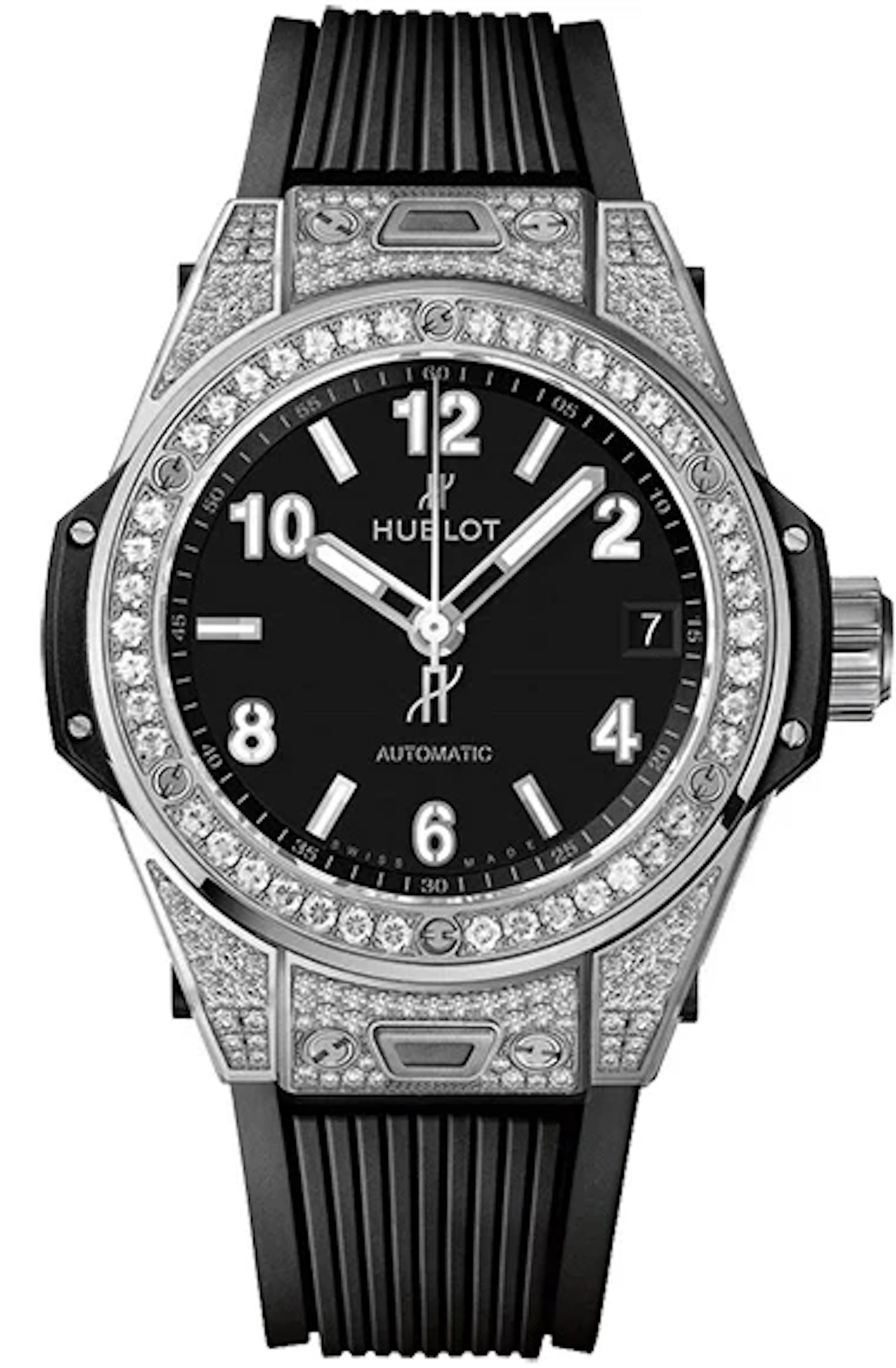 Hublot Bing Bang Stainless Steel & Diamonds Lady's Watch