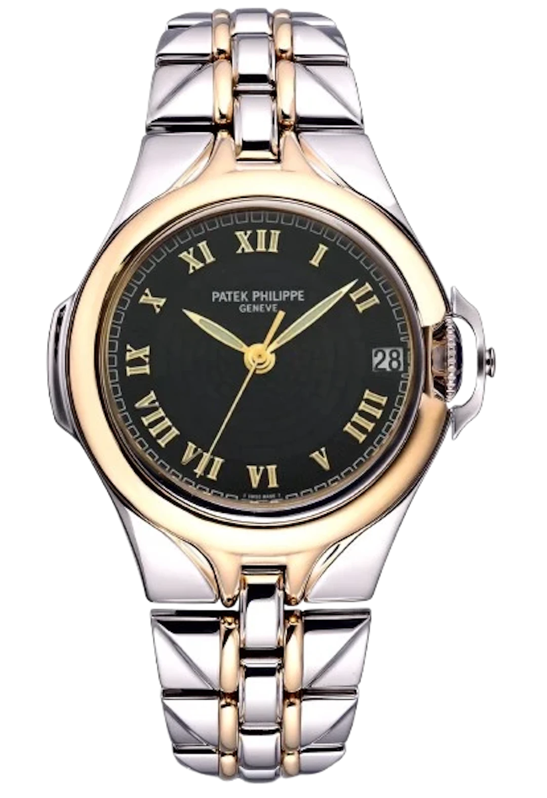 Patek Philippe Sculpture Steel and Gold Men's Watch