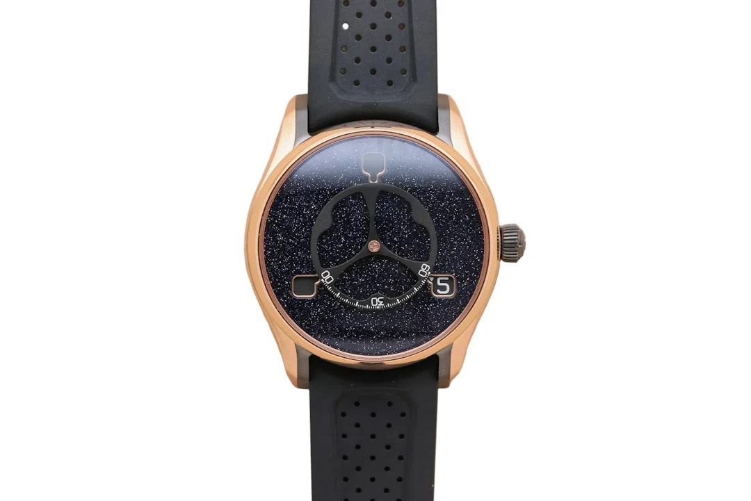 H. Moser & Cie. Pioneer Flying Hours Aventurine 18K Red Gold Men's Watch