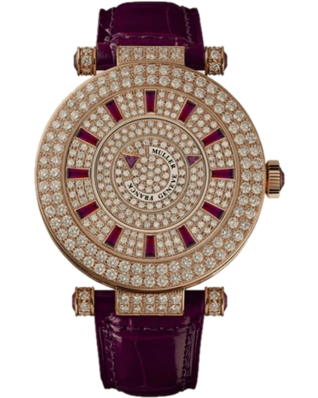 Franck Muller Ronde Double Mystery Rose Gold Diamond and Ruby Ladies Watch