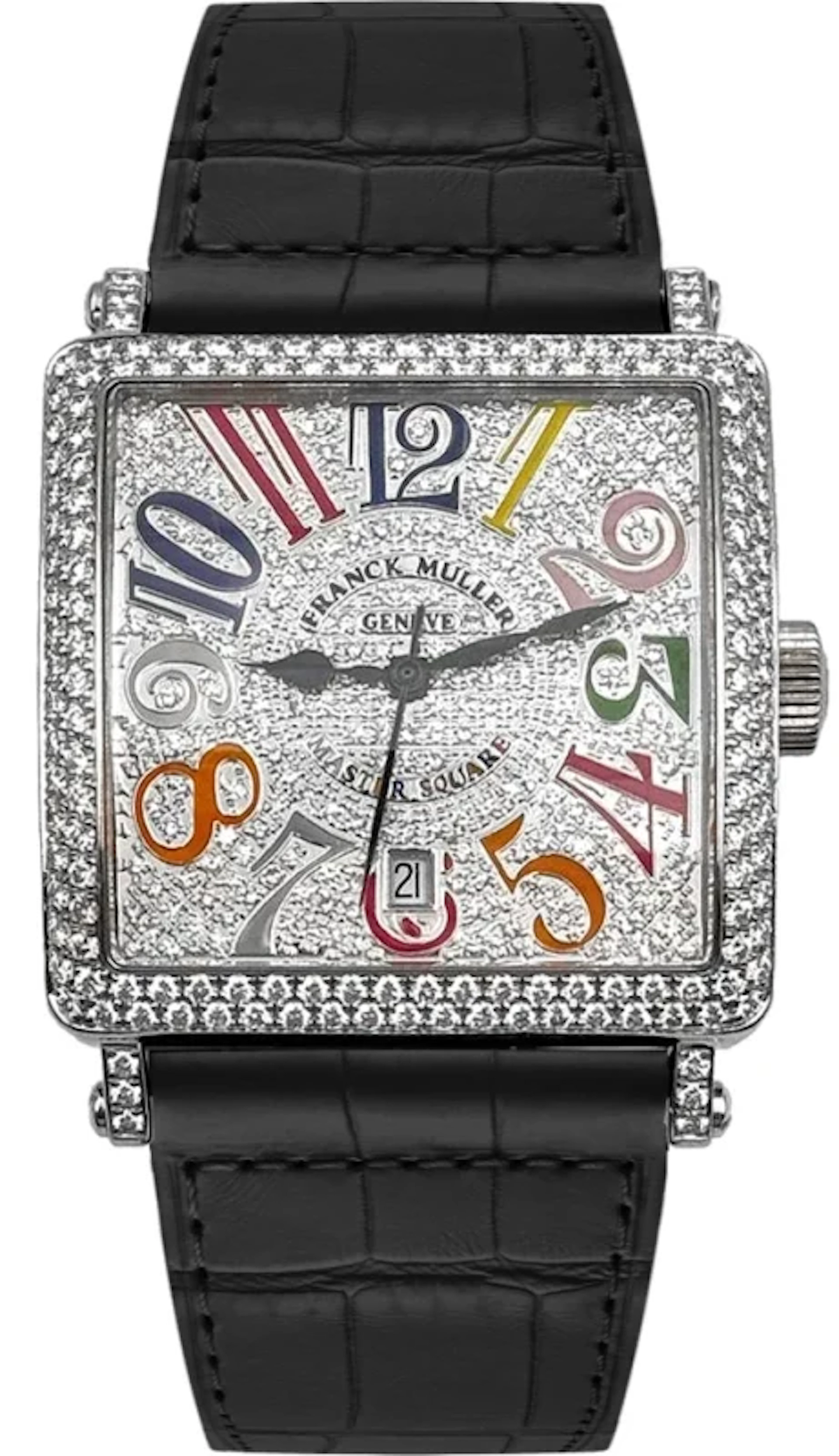 Franck Muller Master of Complication Date 18K White Gold & Diamonds