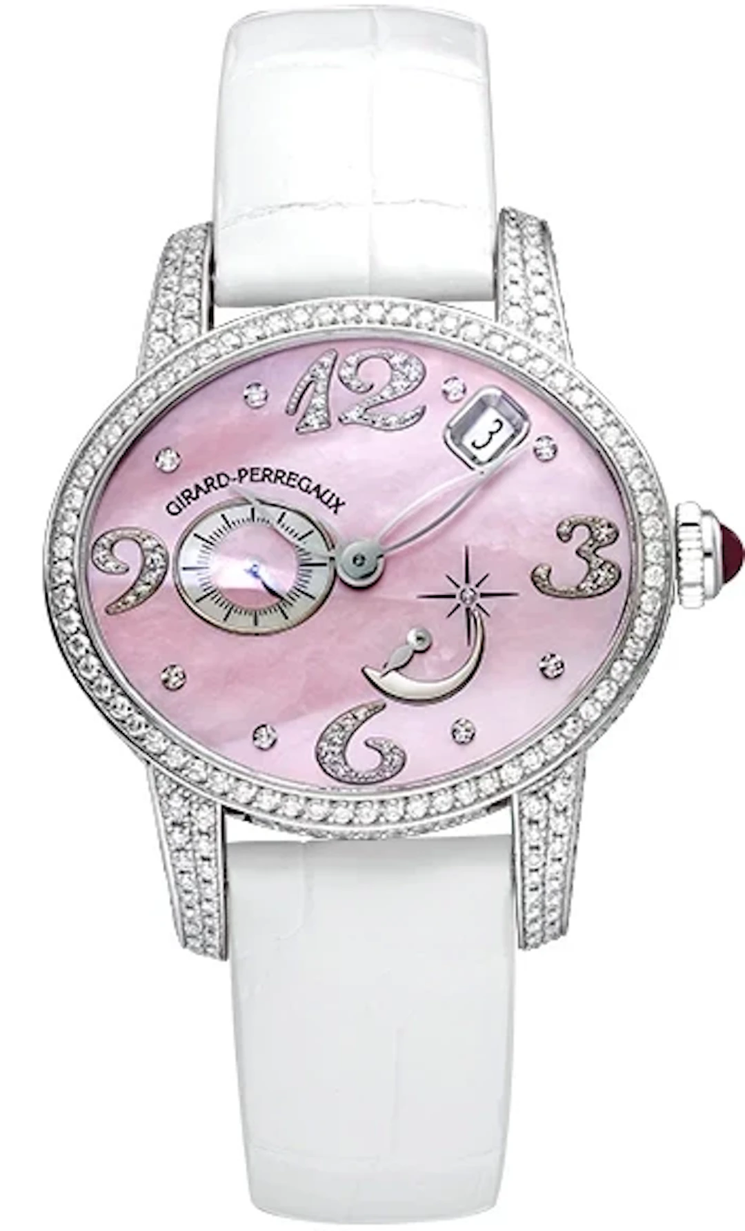 Girard Perregaux Cat`s Eye 18K White Gold & Diamonds Lady's Watch