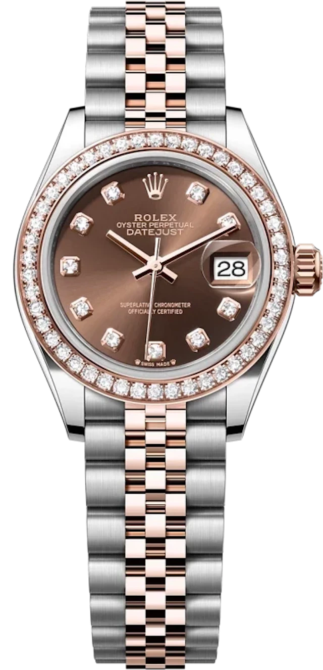 Rolex Datejust 28 Stainless Steel & 18k Everose Gold Ladies Watch