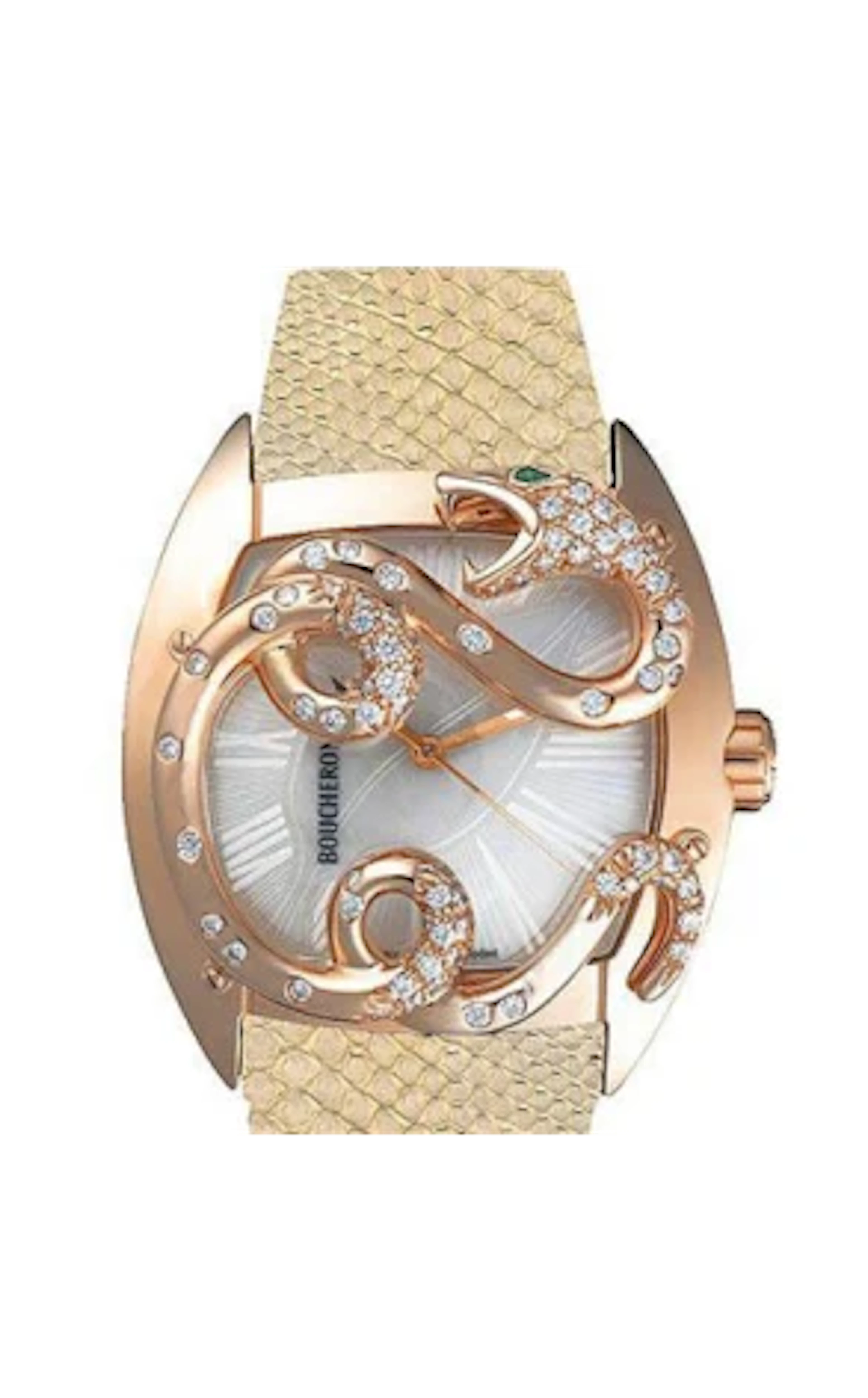 Boucheron Snake MEC Cobra 18K Rose Gold & Diamonds Lady's Watch