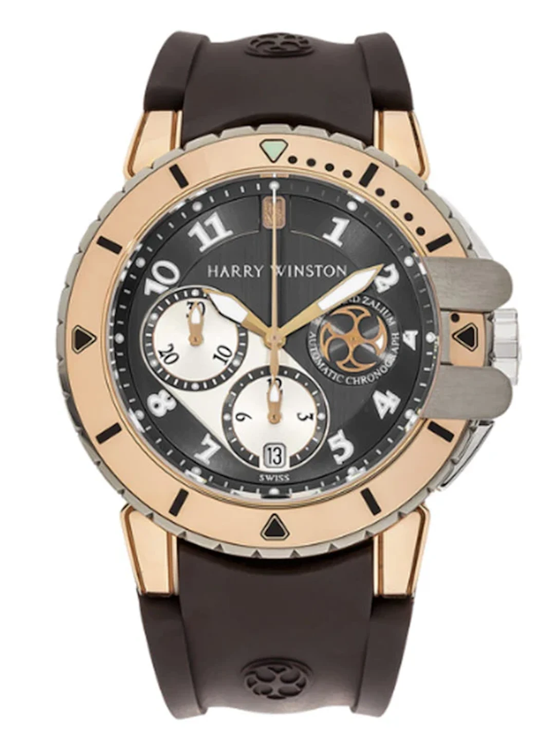 Harry Winston Project Z2 Ocean Diver 18K Rose Gold & Zalium Men's Watch