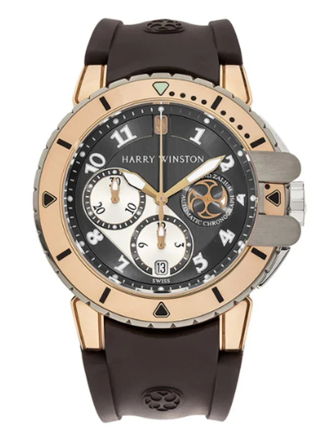 Harry Winston Project Z2 Ocean Diver 18K Rose Gold & Zalium Men's Watch