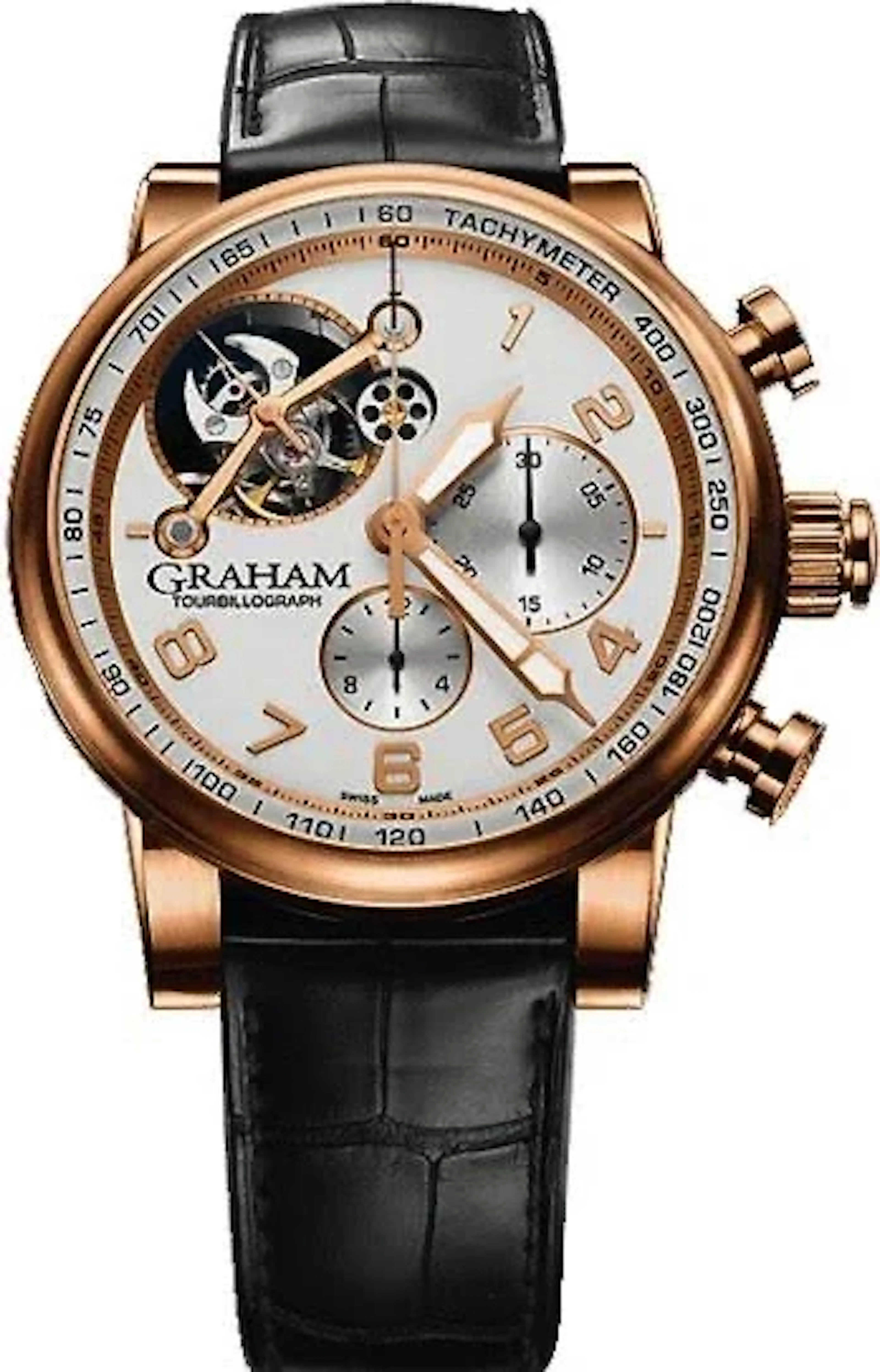Graham Geo.Graham Tourbillon Chronograph 18k Rose Gold Men's Watch 2TSAR.W01A