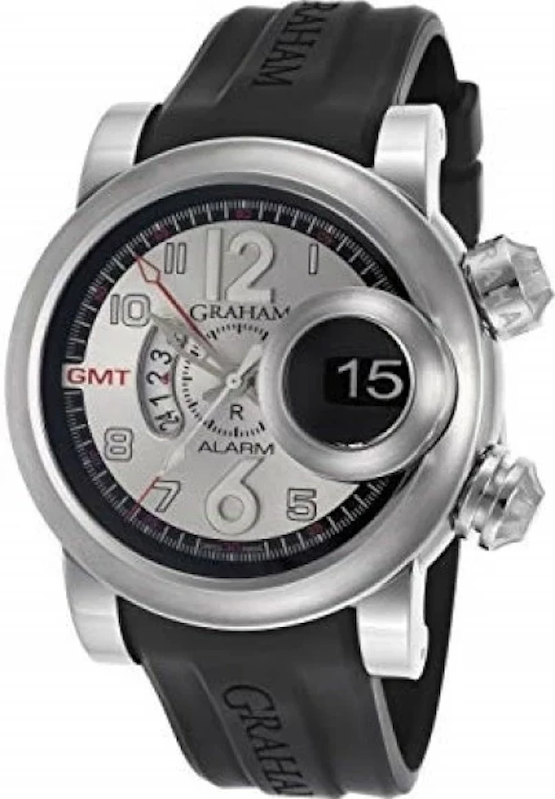 Graham Swordfish Swordfish Grillo Alarm GMT Stainless steel Men's Watch