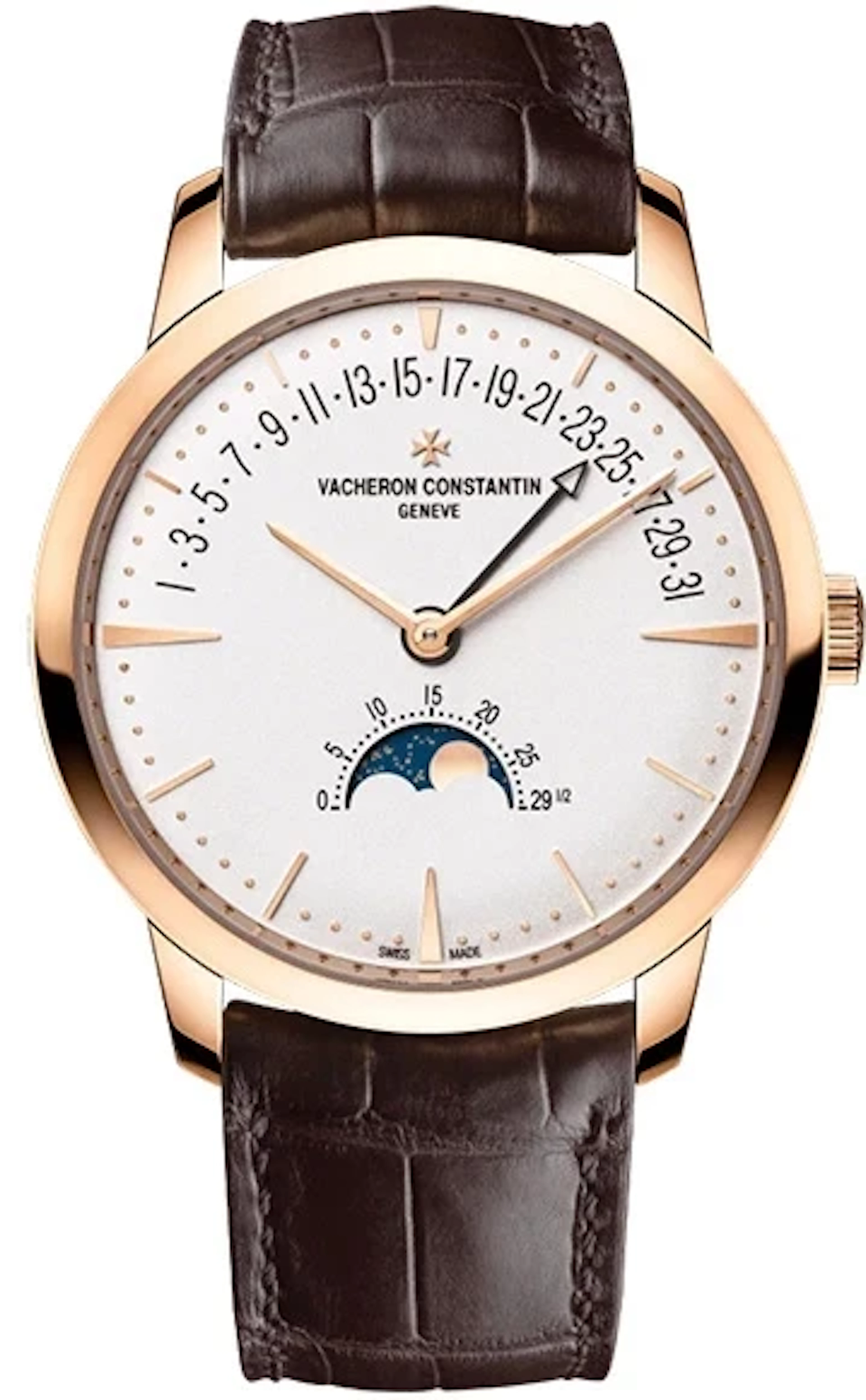 Vacheron Constantin Patrimony Moonphase Retrograde 18K Rose Gold Men's Watch