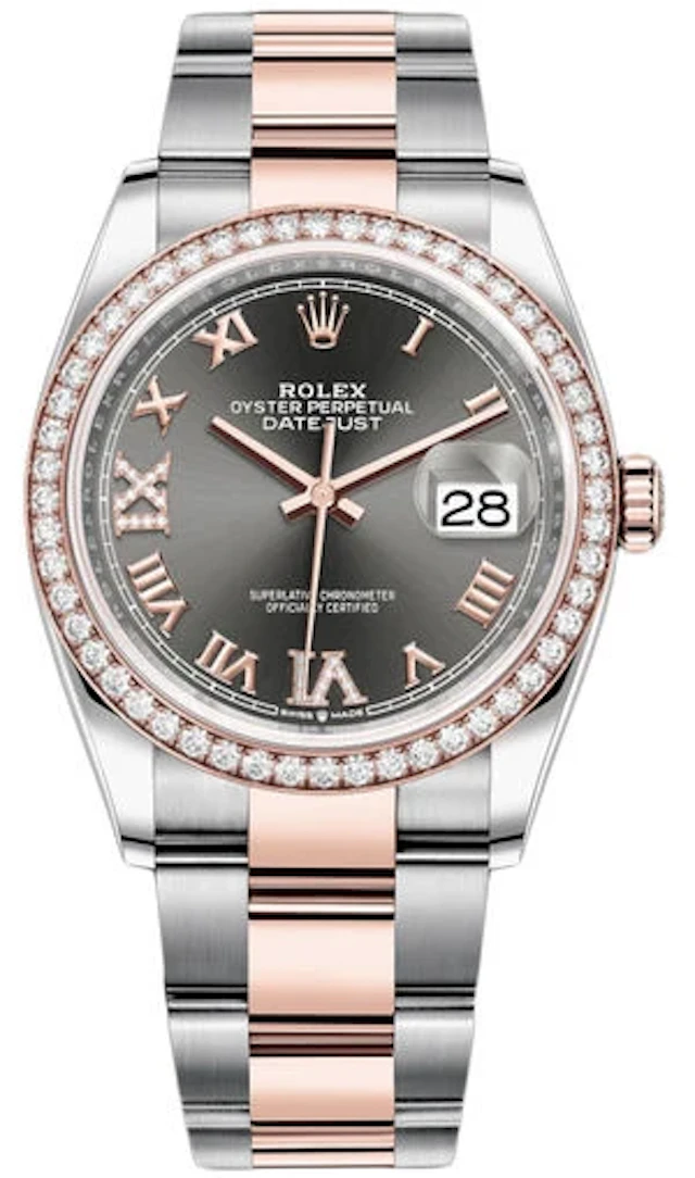 Rolex Datejust Oystersteel Stainless steel & 18K Rose Gold & Diamonds