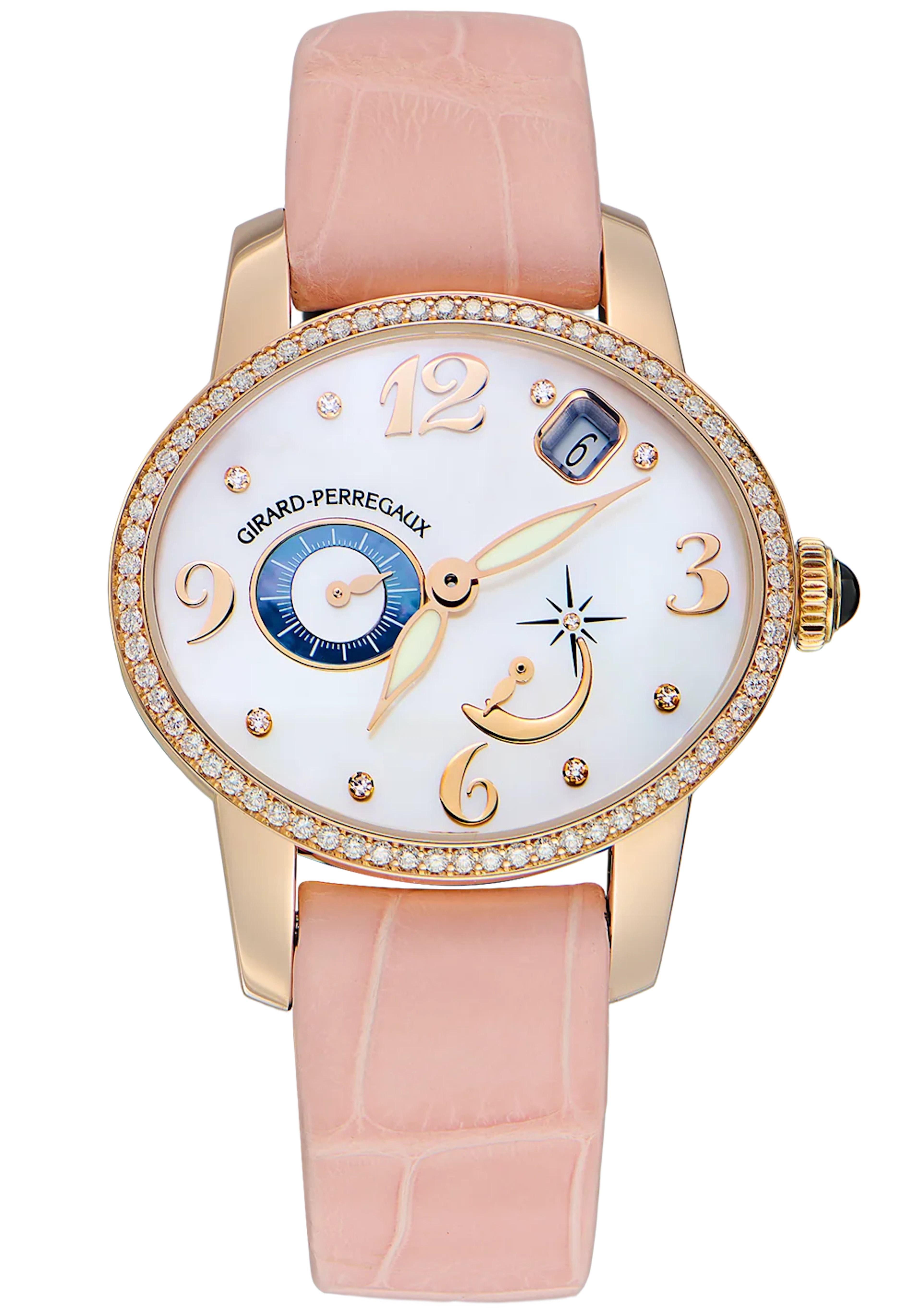 Girard Perregaux Cat's Eye 18K Rose Gold & Diamonds Lady's Watch