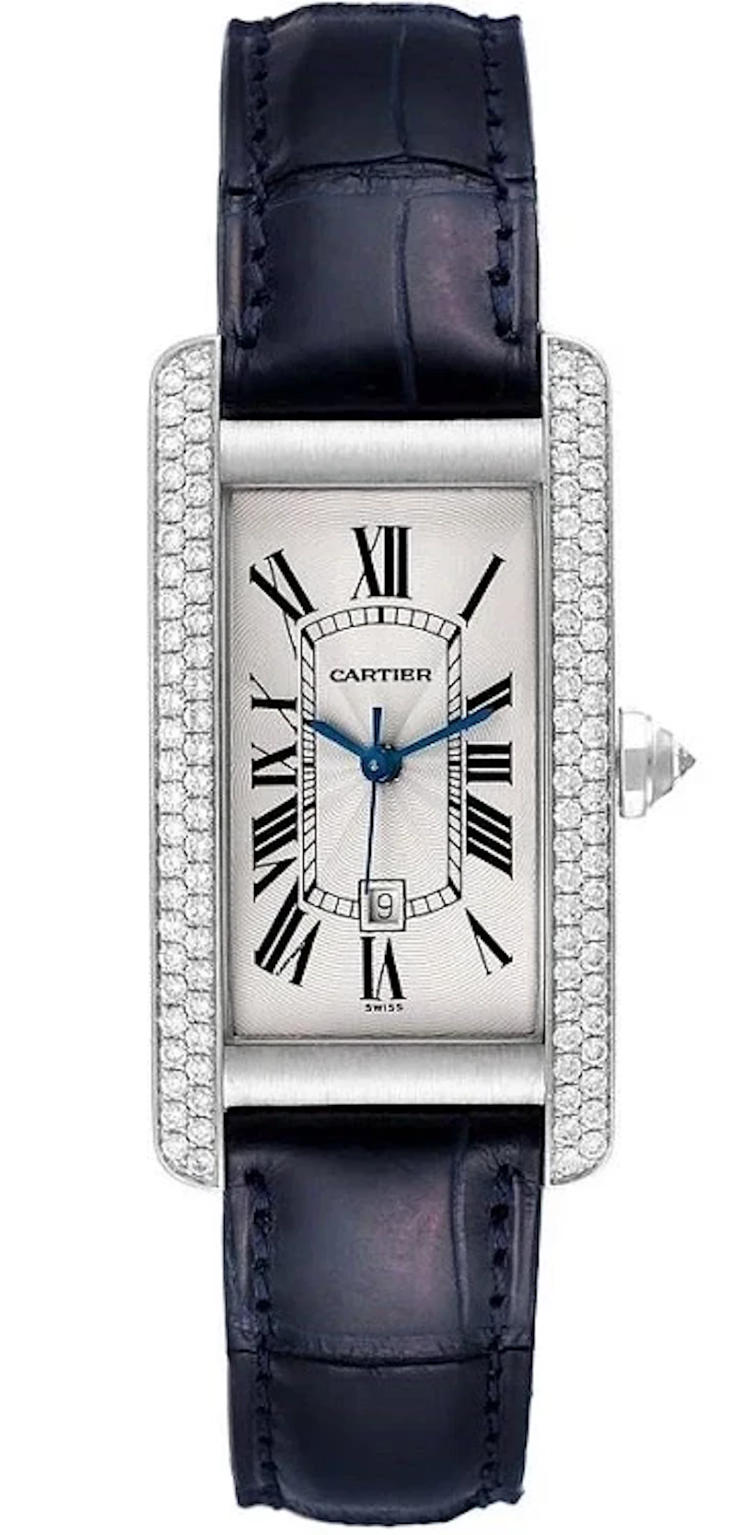 Cartier Tank 18K White Gold & Diamonds Lady's Watch