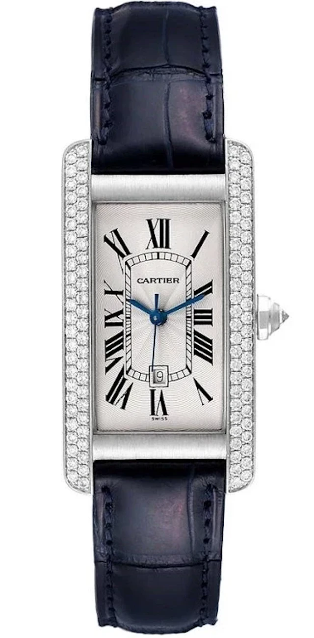 Cartier Tank 18K White Gold & Diamonds Lady's Watch
