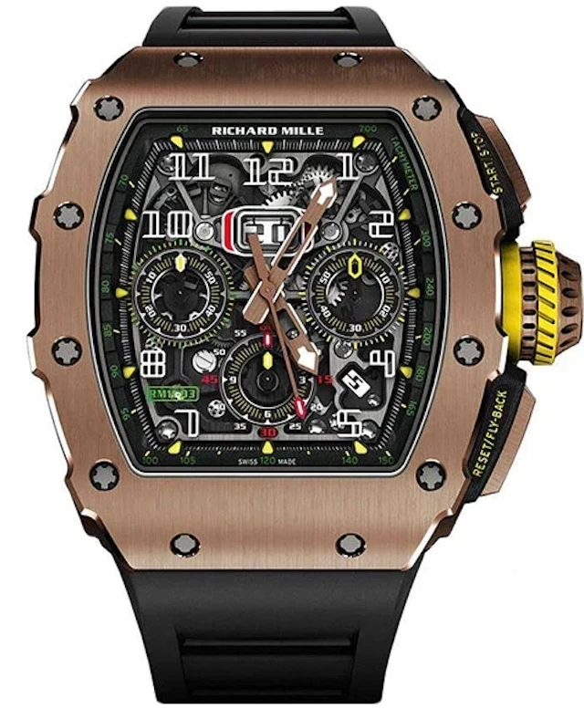 Richard Mille RM011 Flyback Chronograph 18K Rose Gold Men's Watch