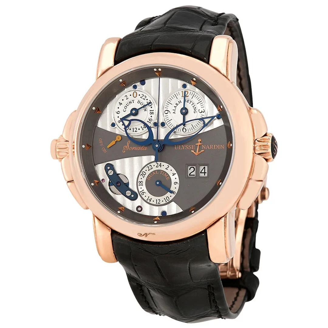 Ulysse Nardin Sonata Cathedral Dual Time 18K Rose Gold Men's Watch