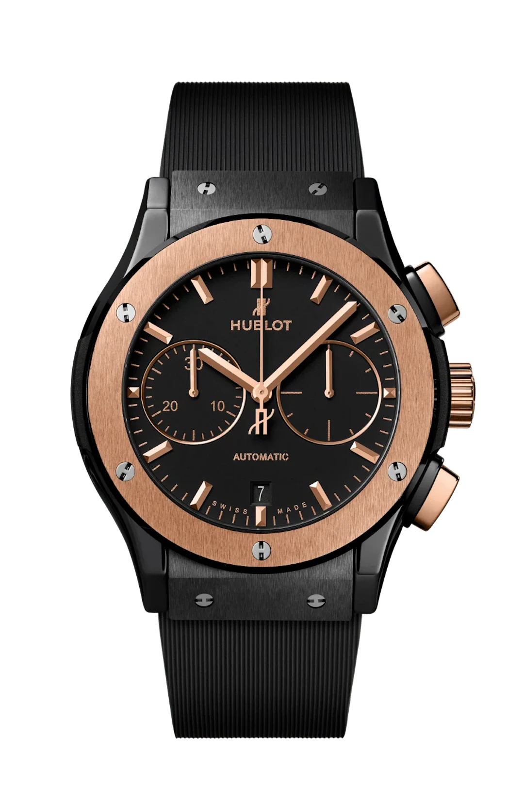 Hublot Classic Fusion Chronograph 18K Rose Gold & Ceramic Men's Watch
