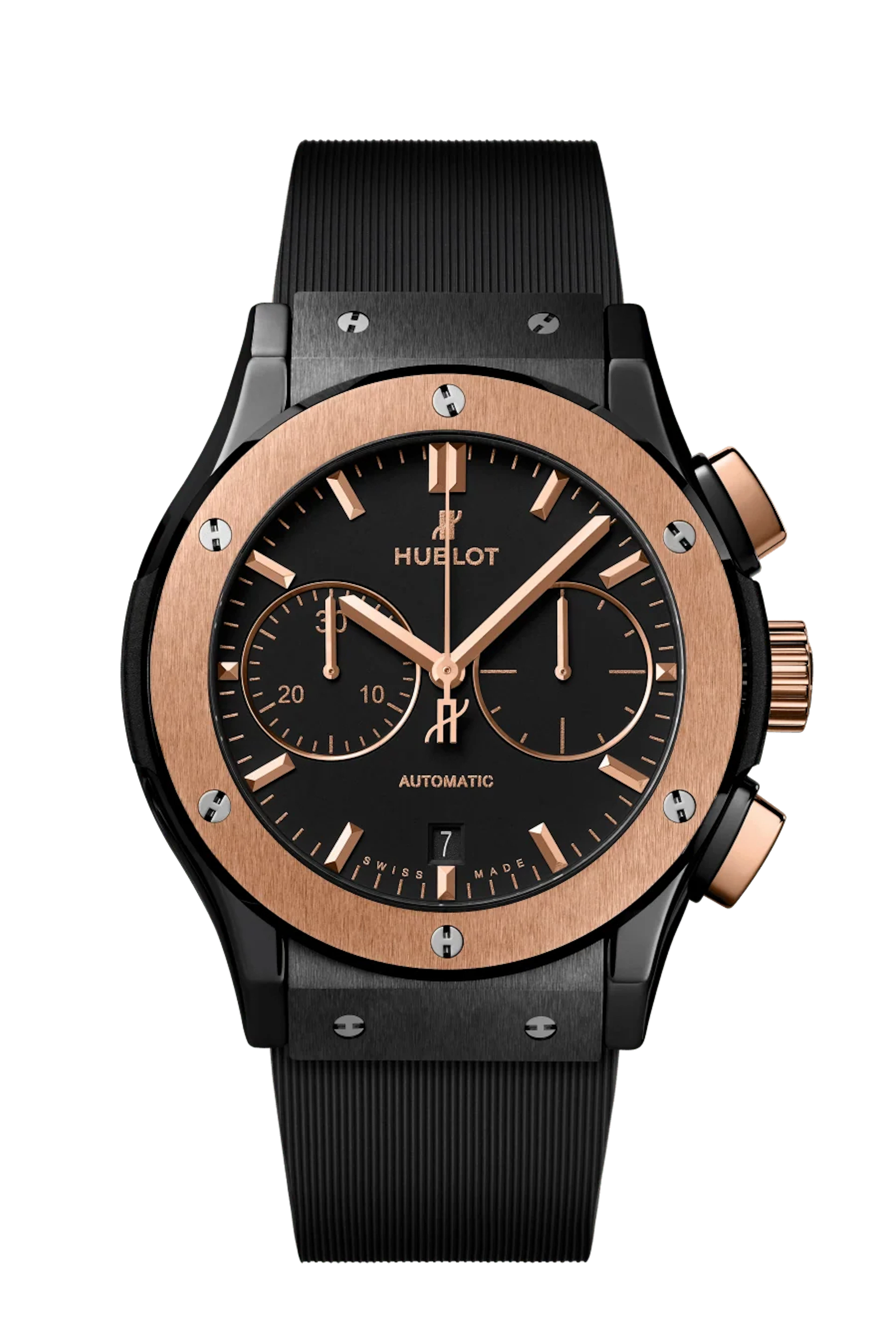 Hublot Classic Fusion Chronograph 18K Rose Gold & Ceramic Men's Watch