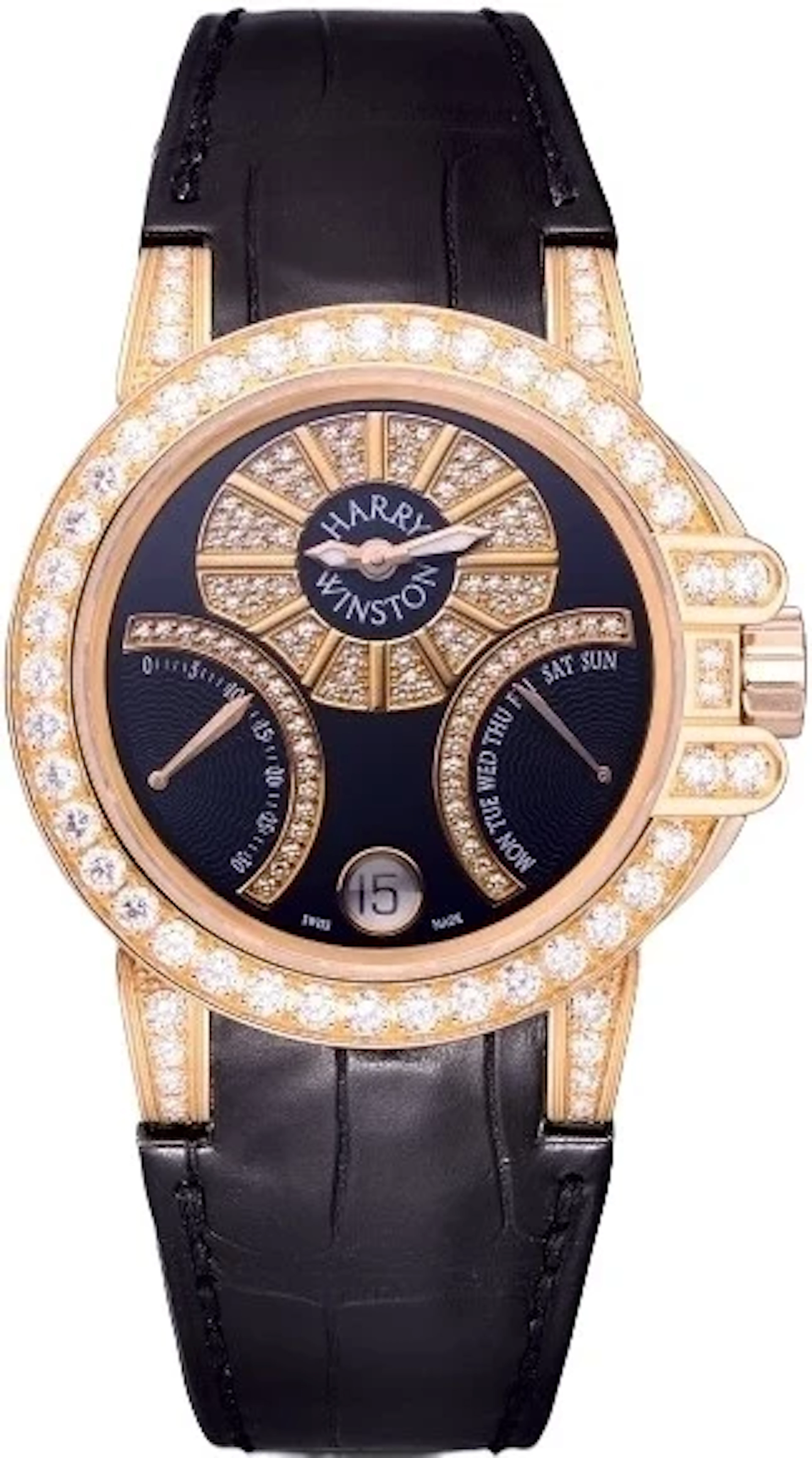 Harry Winston Ocean Biretro 18K Rose Gold & Diamonds Lady's Watch