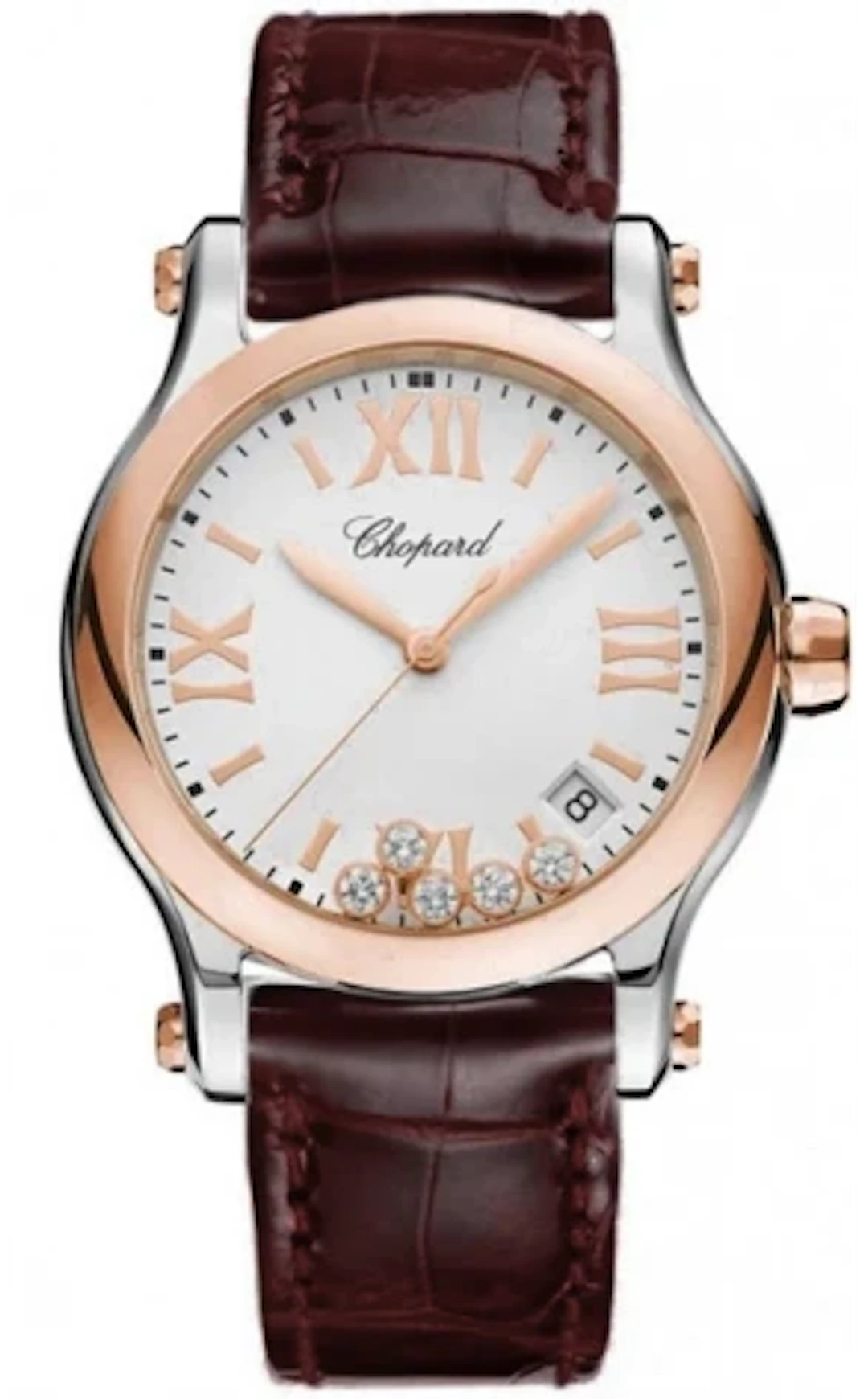 Chopard Happy Sport Stainless Steel & 18K Rose Gold & Diamonds Lady's Watch
