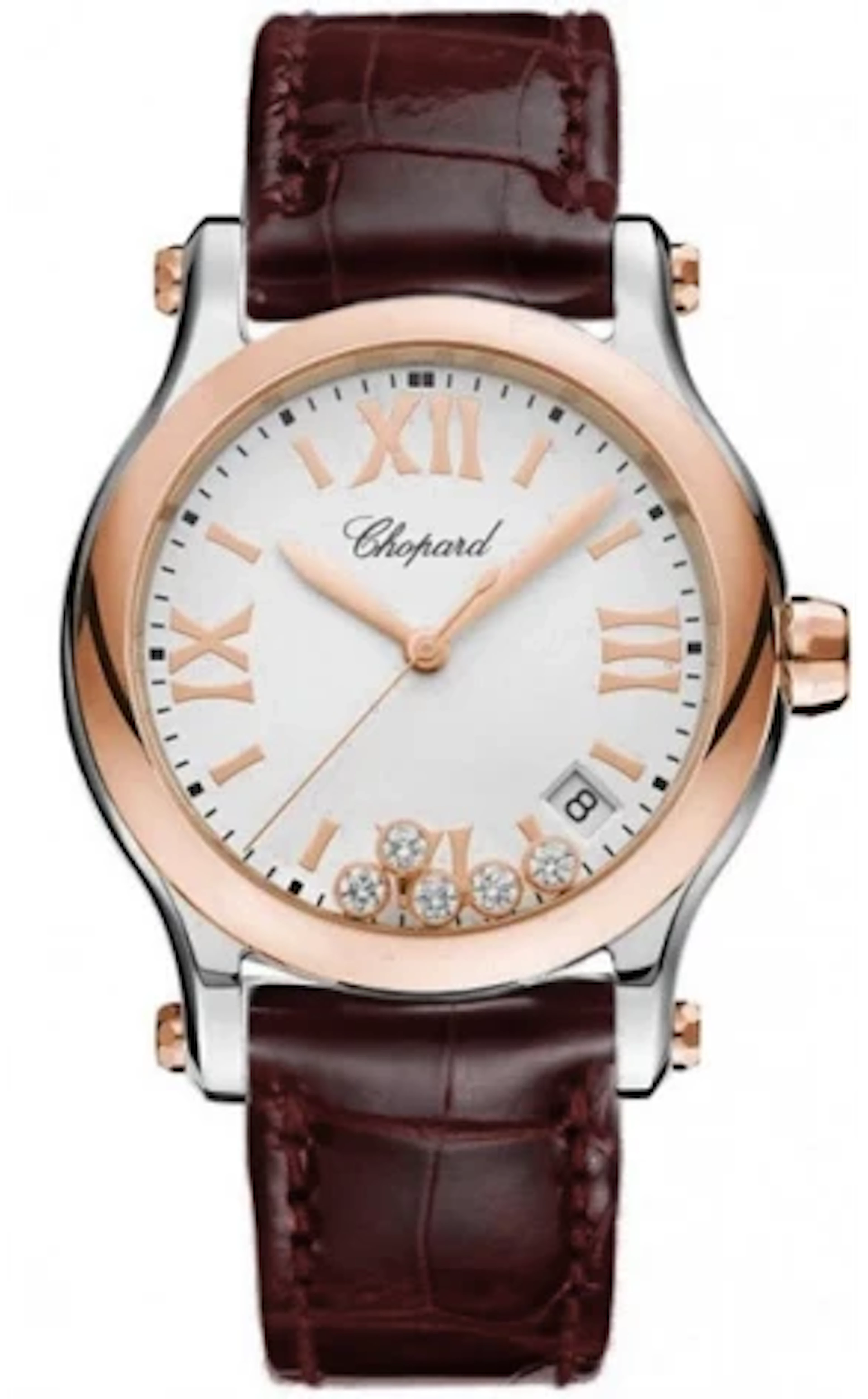 Chopard Happy Sport Stainless Steel & 18K Rose Gold & Diamonds Lady's Watch