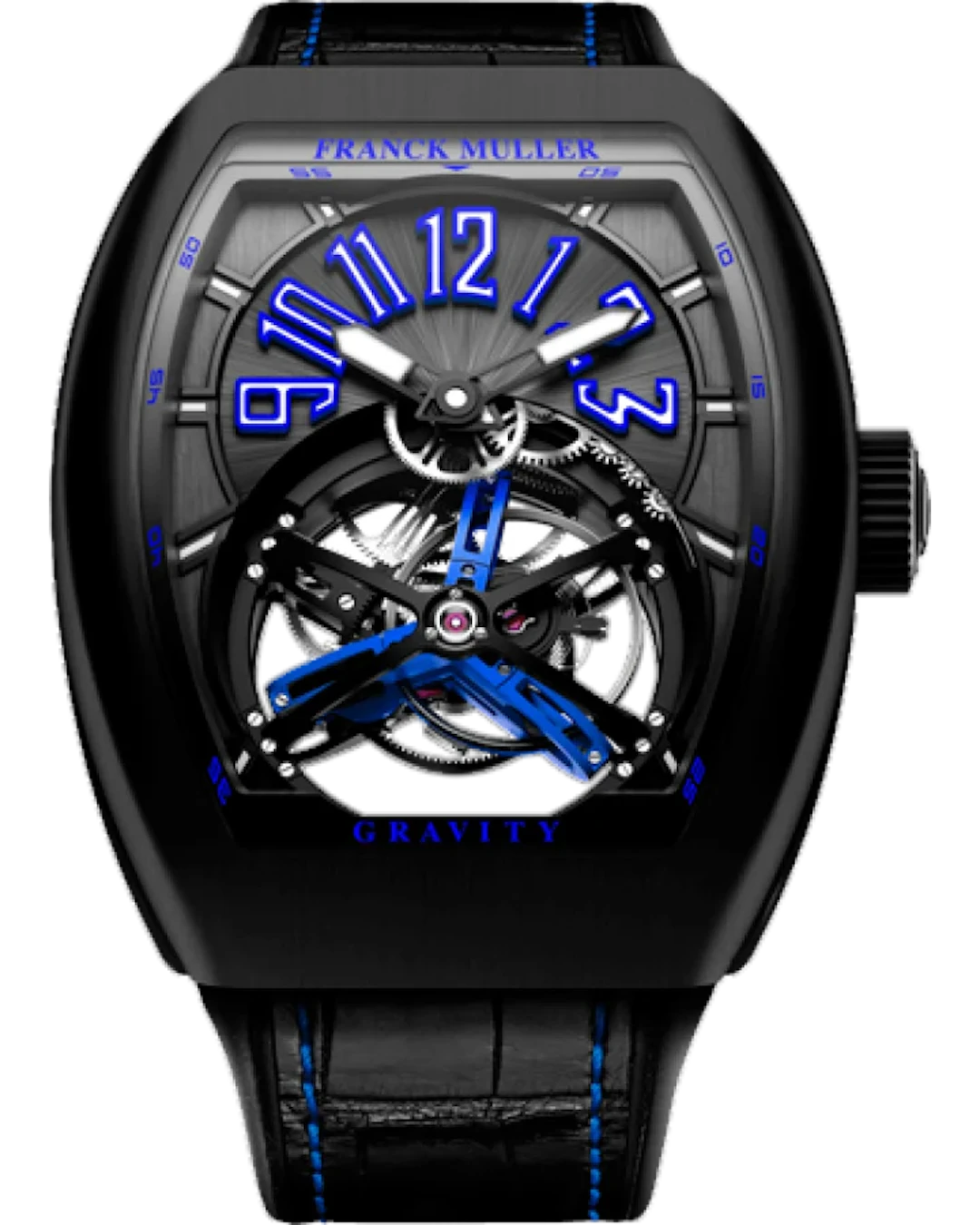 Franck Muller Gravity Blue Titanium Men's Watch .