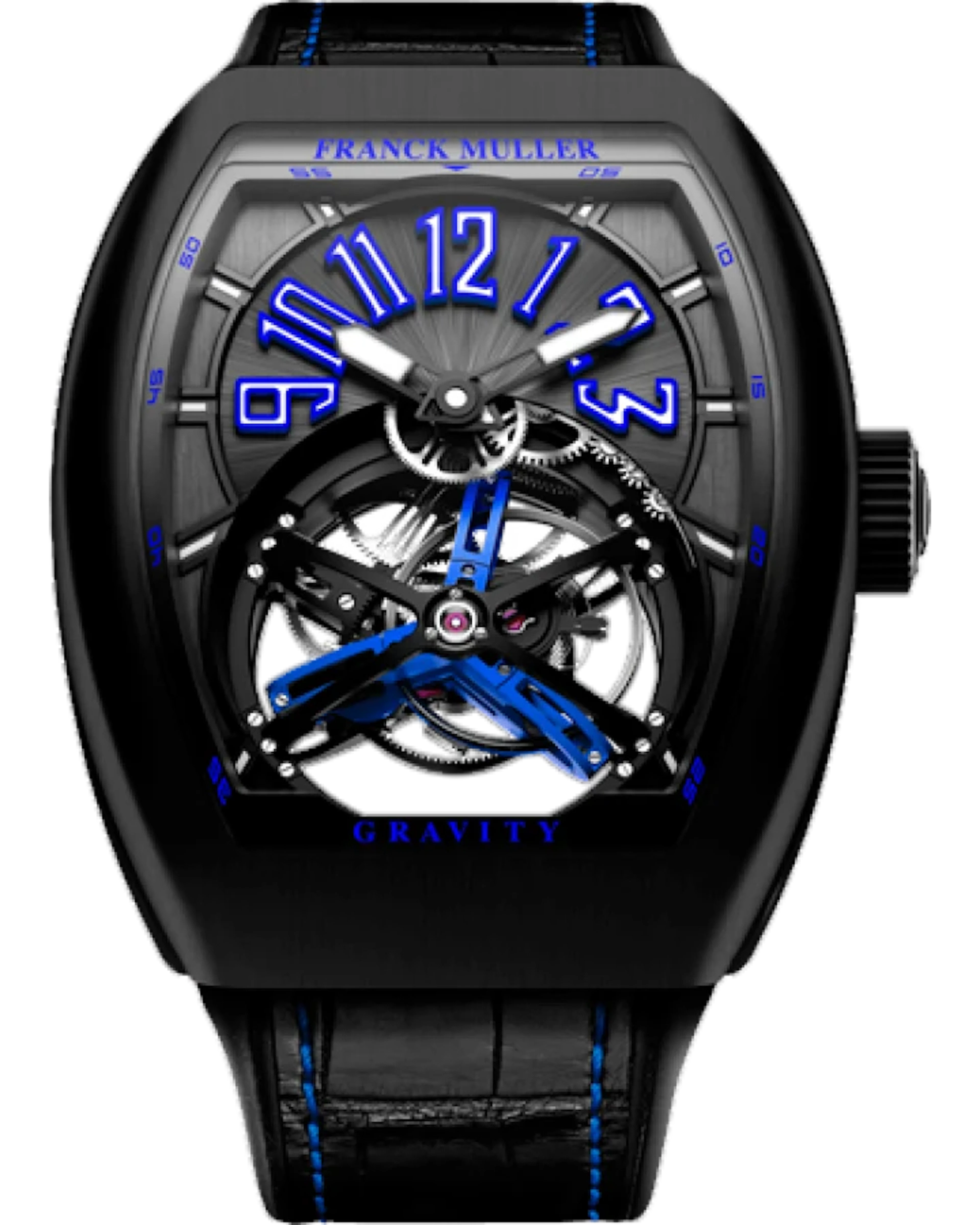 Franck Muller Gravity Blue Titanium Men's Watch .