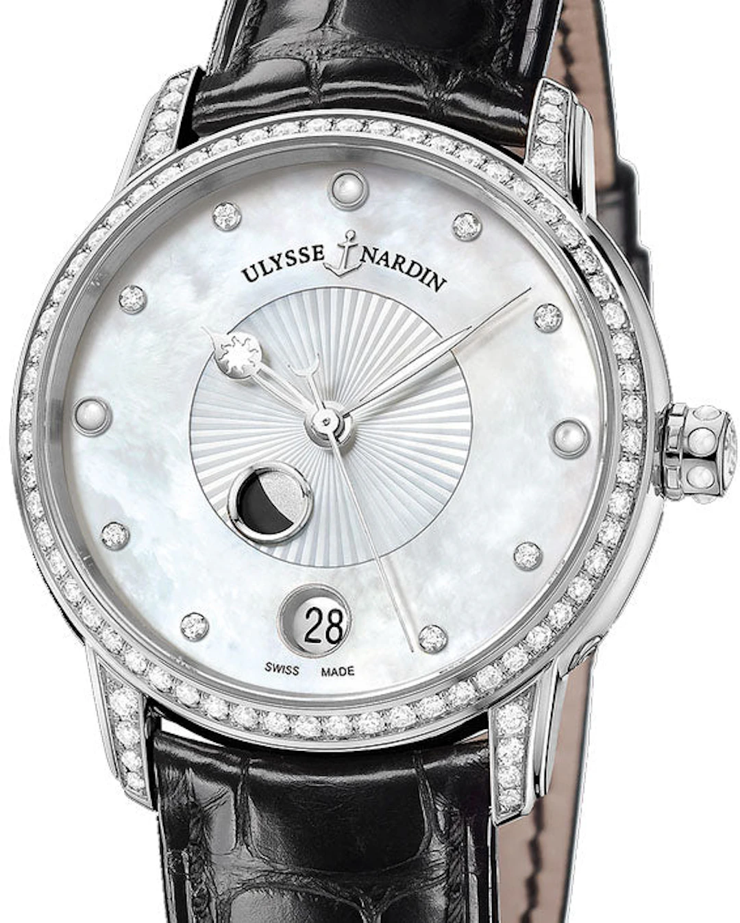 Ulysse Nardin Classico Luna Stainless steel & Diamonds Lady's Watch