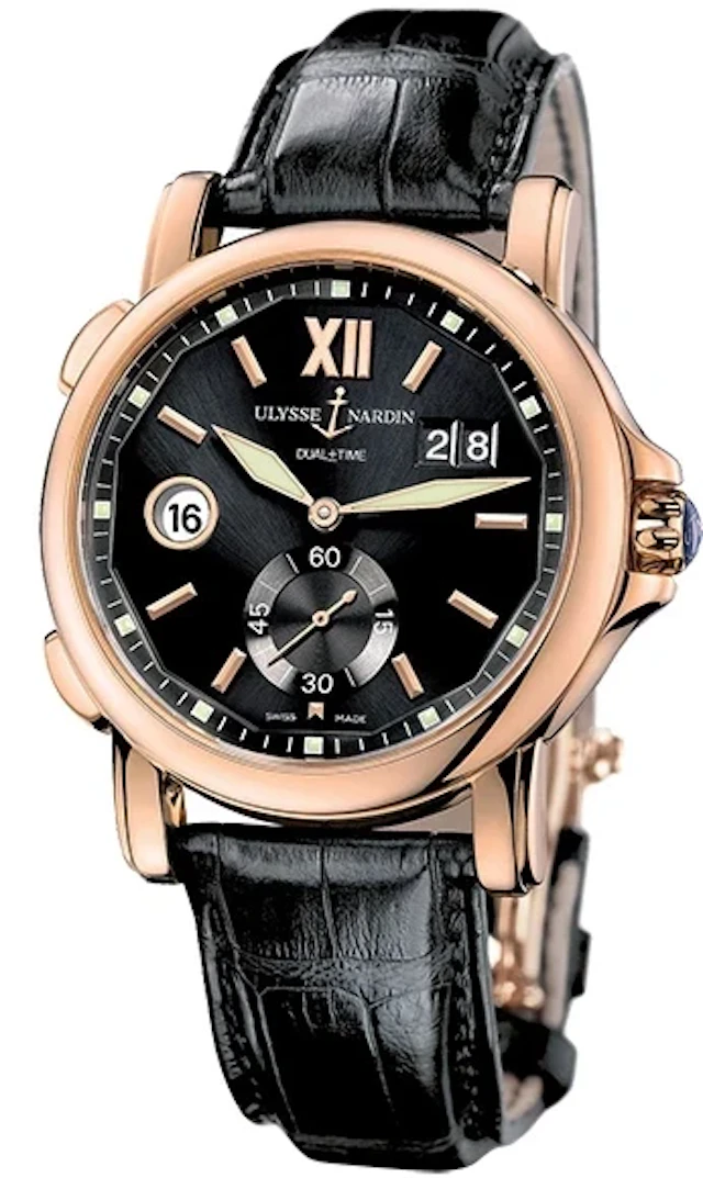 Ulysse Nardin Executive Dual Time 18K Rose & Gold Men's Watch