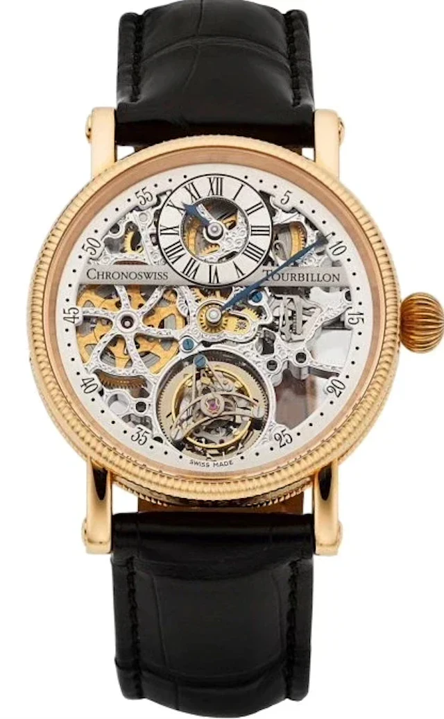 Chronoswiss Regulateur Tourbillon Squelette 18K Rose Gold Men's Watch