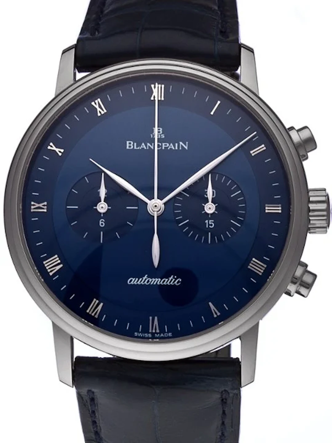 Blancpain Villeret Chronograph 18K White Gold Mens Watch