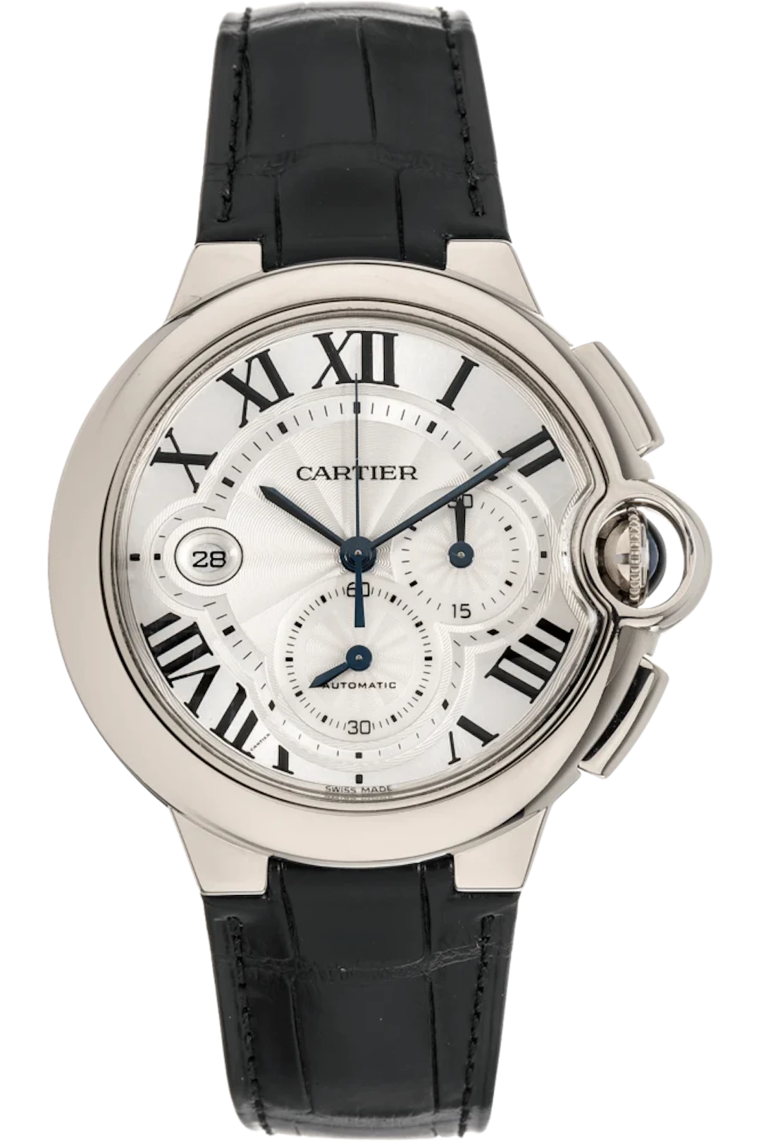 Cartier Ballon Bleu Chronograph 18K White Gold Men's Watch